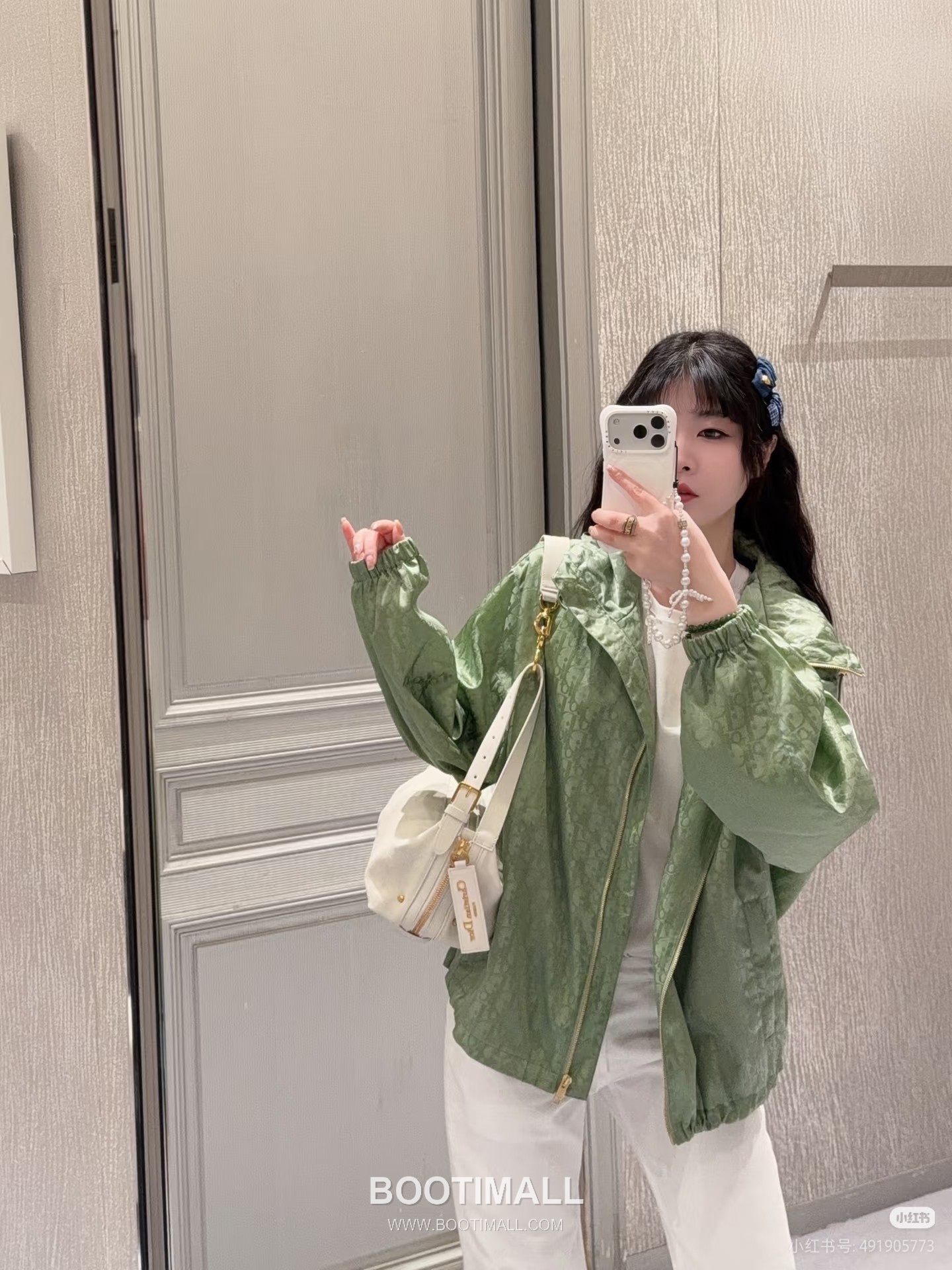 Dior Early Spring Monogram Hooded Navy Windbreaker 디올 얼리 스프링 모노그램 후드 네이비 바람막이 2