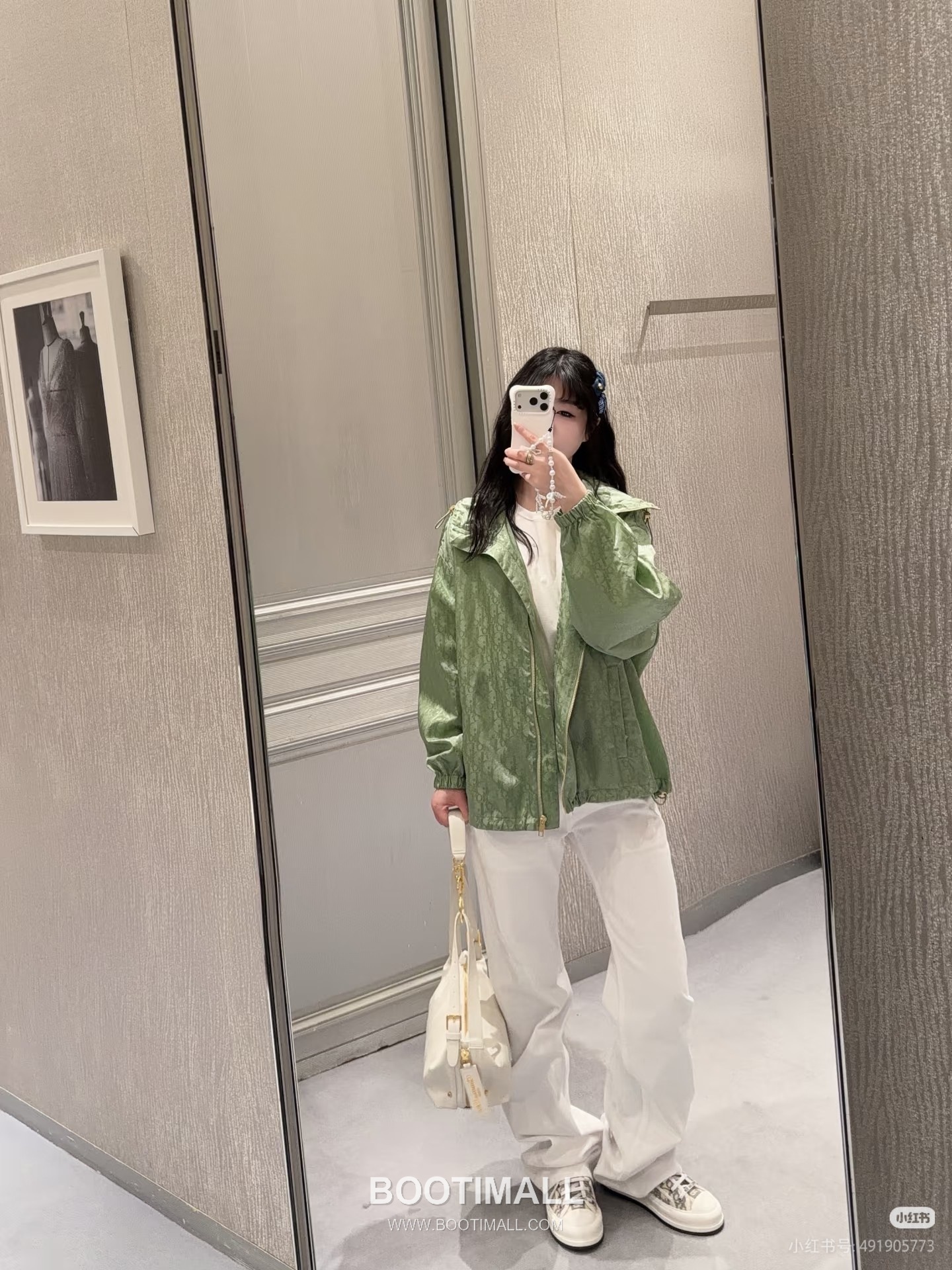 Dior Early Spring Monogram Hooded Navy Windbreaker 디올 얼리 스프링 모노그램 후드 네이비 바람막이 3