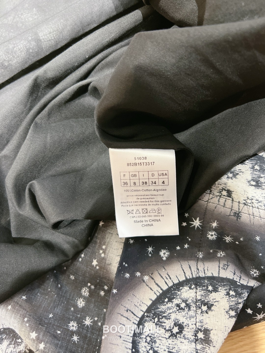 Dior Cosmic Print Skirt Cotton Black 디올 코스믹 프린트 스커트 코튼 블랙 8