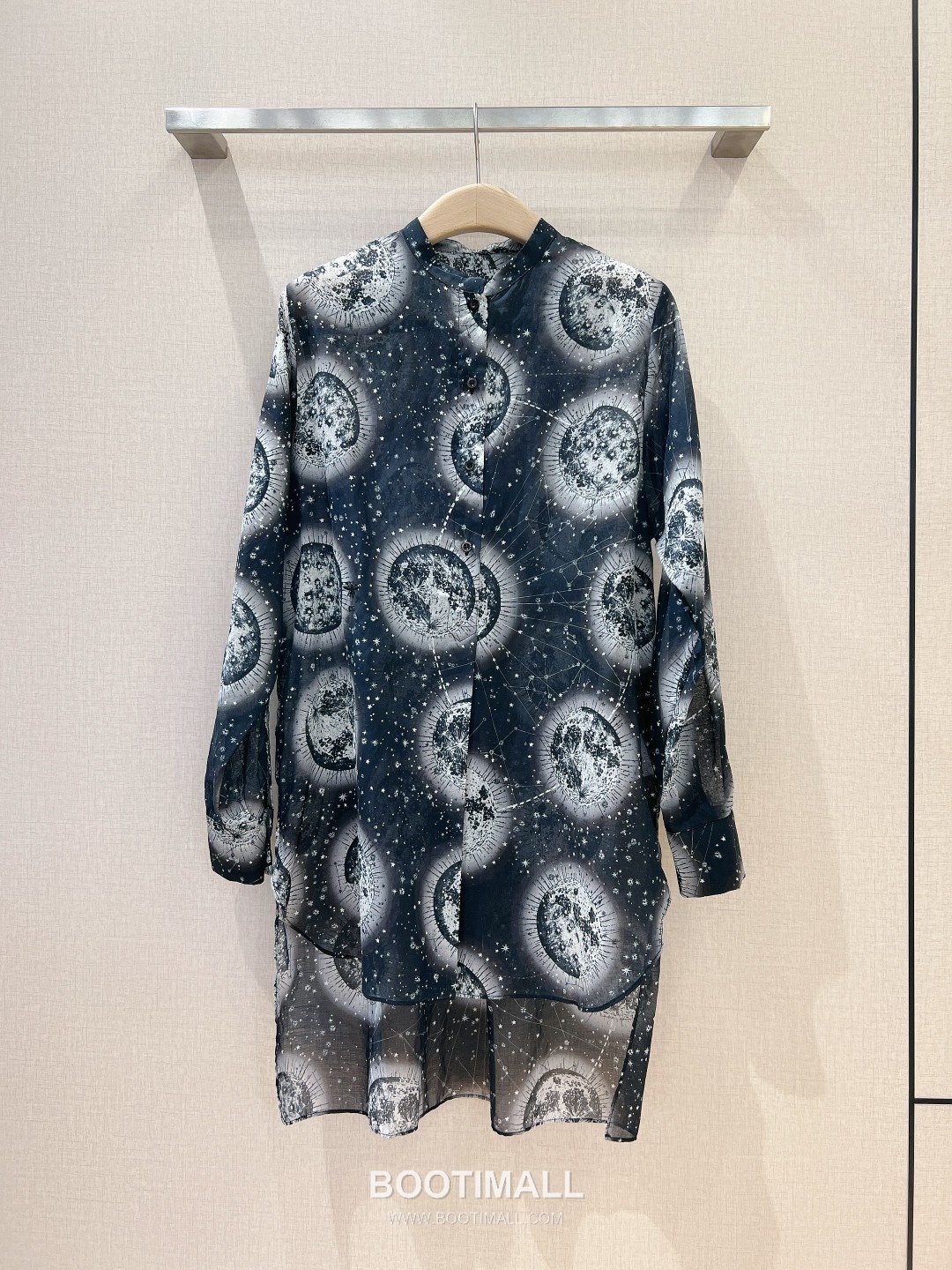 Dior Zodiac Universe Print Shirt Silk Cotton Blue 디올 조디악 유니버스 프린트 셔츠 실크 코튼 블루 1