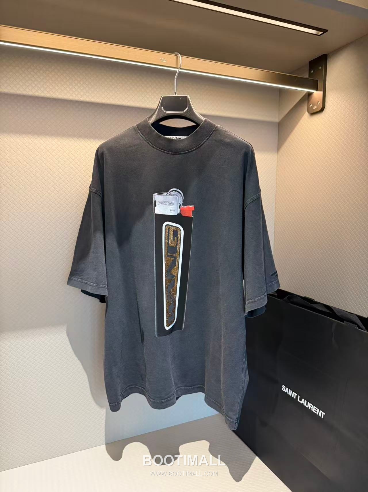 Alexander Wang 알렉산더왕 Waterwashed Lighter Tee Black T-shirt 워터워시 라이터 티셔츠 블랙 5