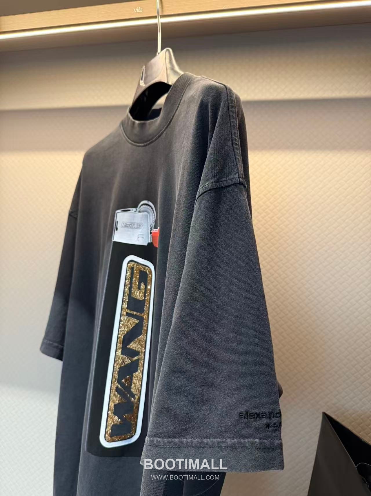 Alexander Wang 알렉산더왕 Waterwashed Lighter Tee Black T-shirt 워터워시 라이터 티셔츠 블랙 6