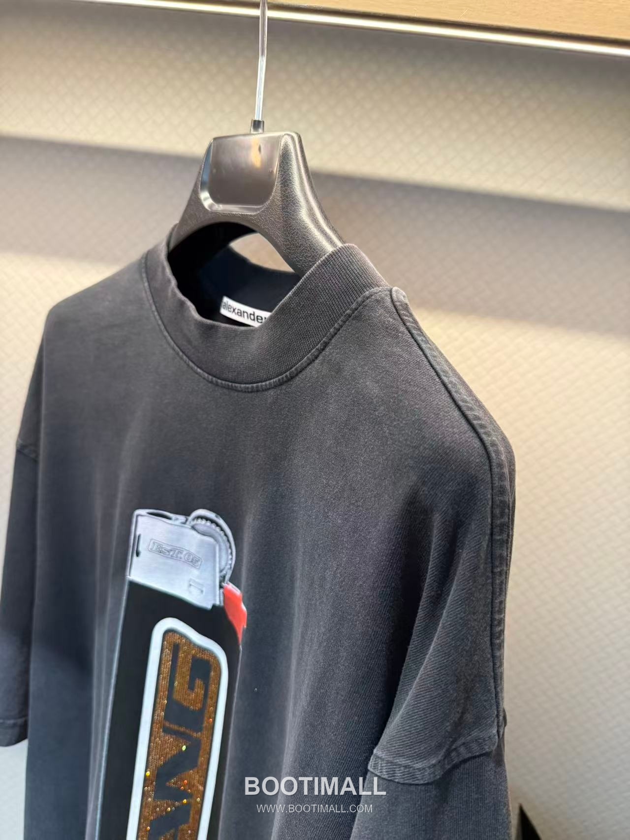 Alexander Wang 알렉산더왕 Waterwashed Lighter Tee Black T-shirt 워터워시 라이터 티셔츠 블랙 8