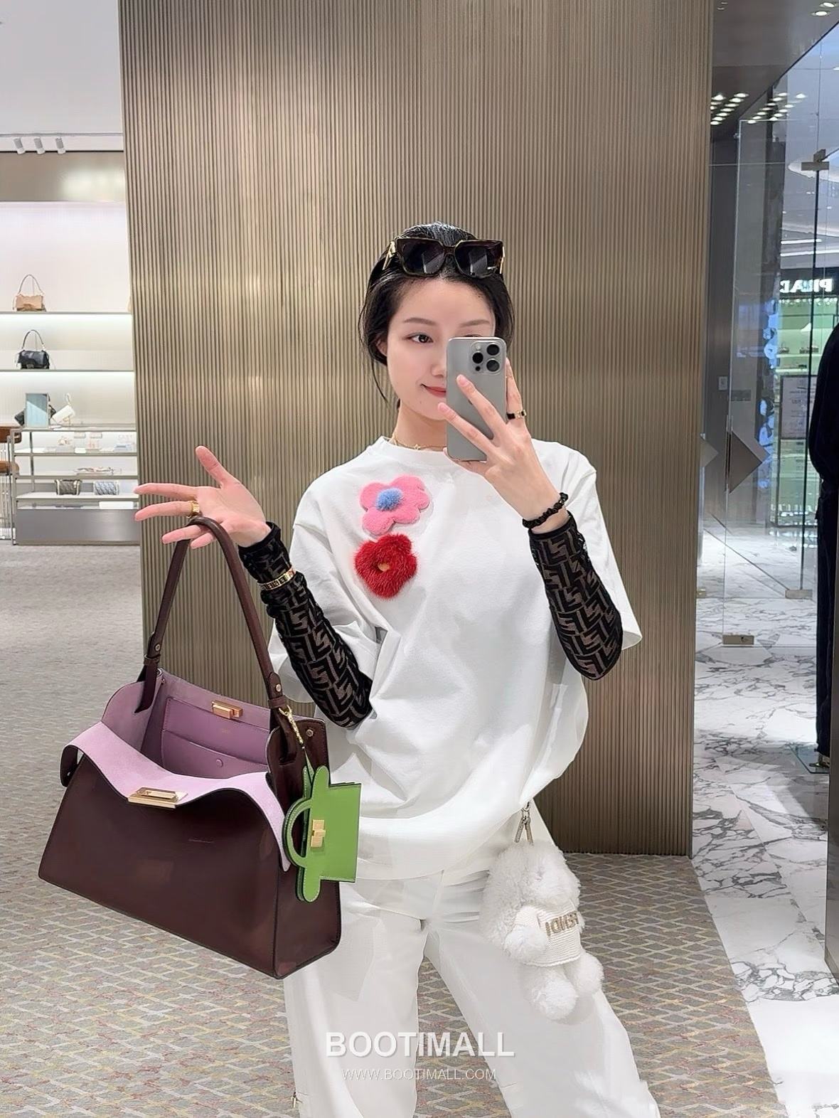 Fendi 펜디 Mink Flower Tee White T-shirt 밍크 플라워 티셔츠 화이트 7