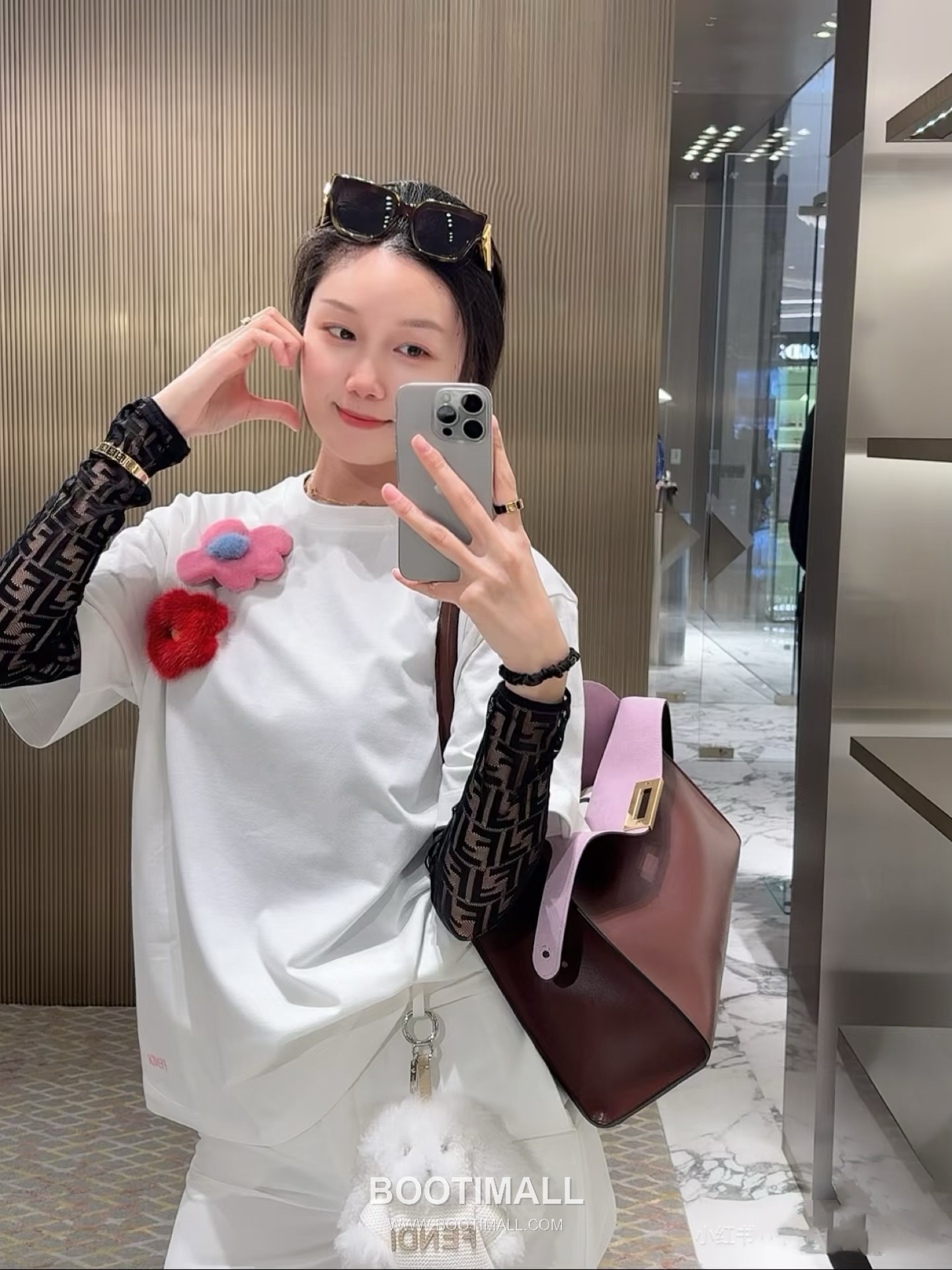 Fendi 펜디 Mink Flower Tee White T-shirt 밍크 플라워 티셔츠 화이트 8