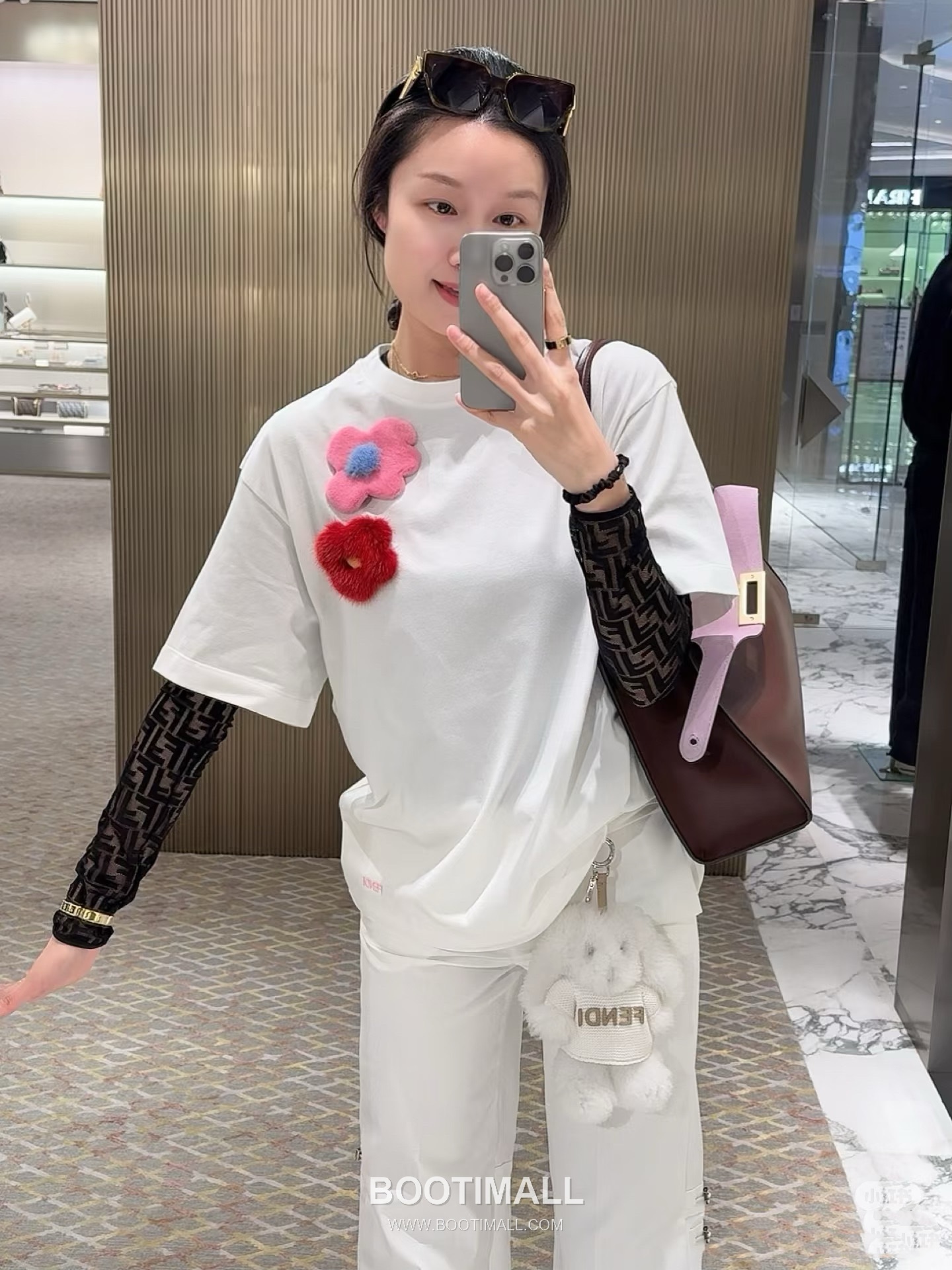 Fendi 펜디 Mink Flower Tee White T-shirt 밍크 플라워 티셔츠 화이트 9