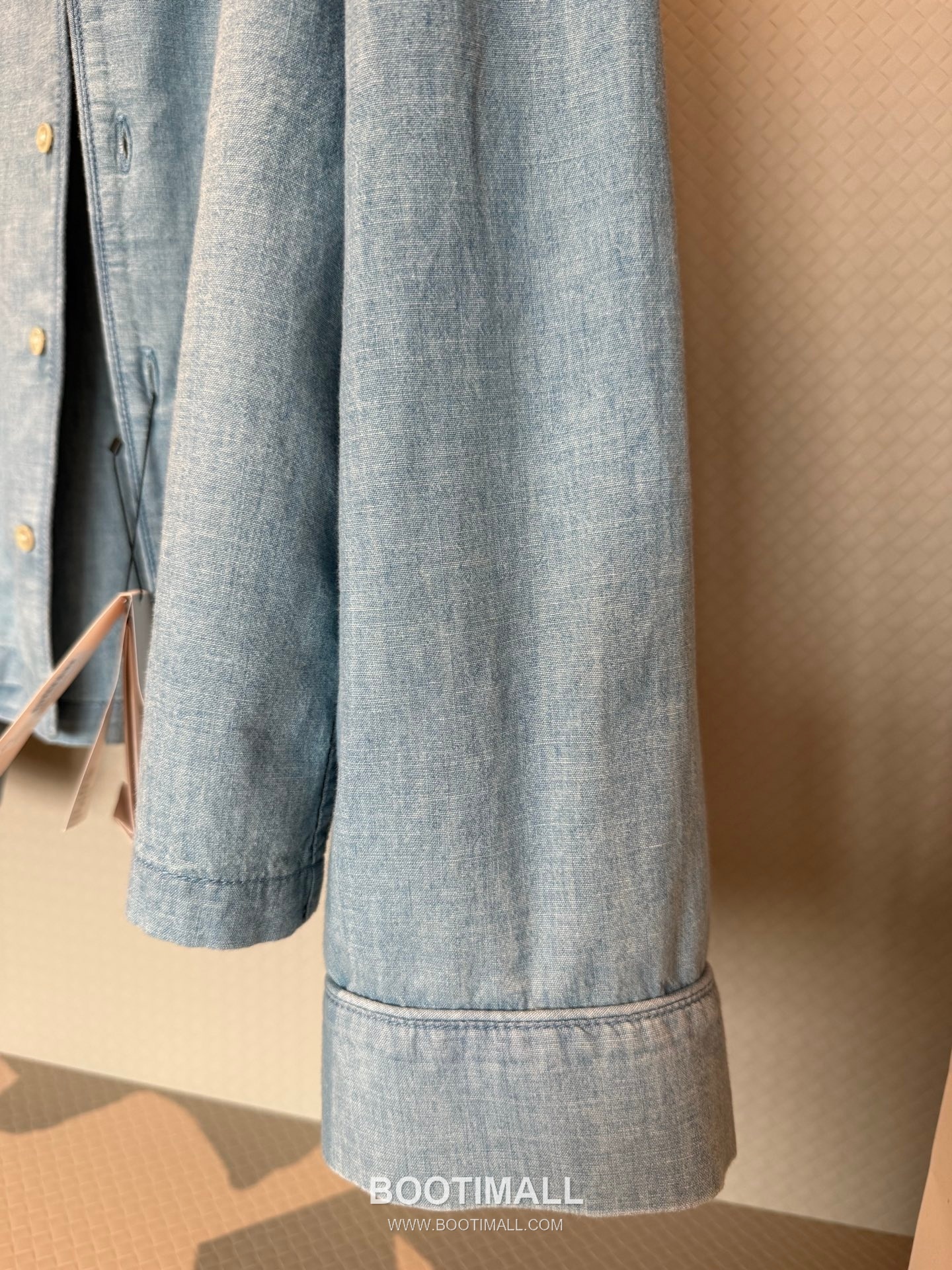 Saint Laurent Logo Denim Shirt Denim Cotton Light Blue 생로랑 로고 데님 셔츠 데님 코튼 라이트 블루 6