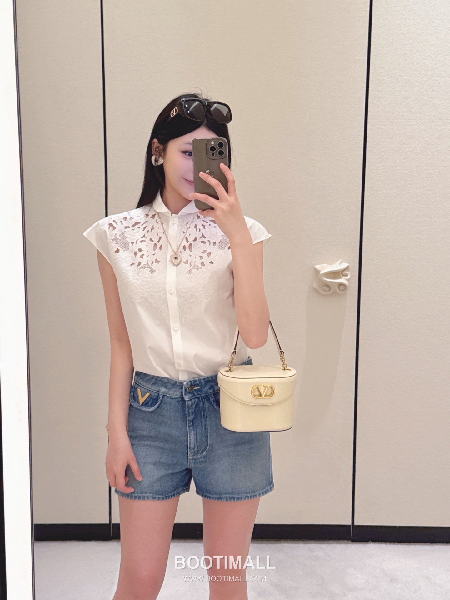 Valentino 발렌티노 Valen Lace Shirt Cotton White 발렌 레이스 셔츠 코튼 화이트 2