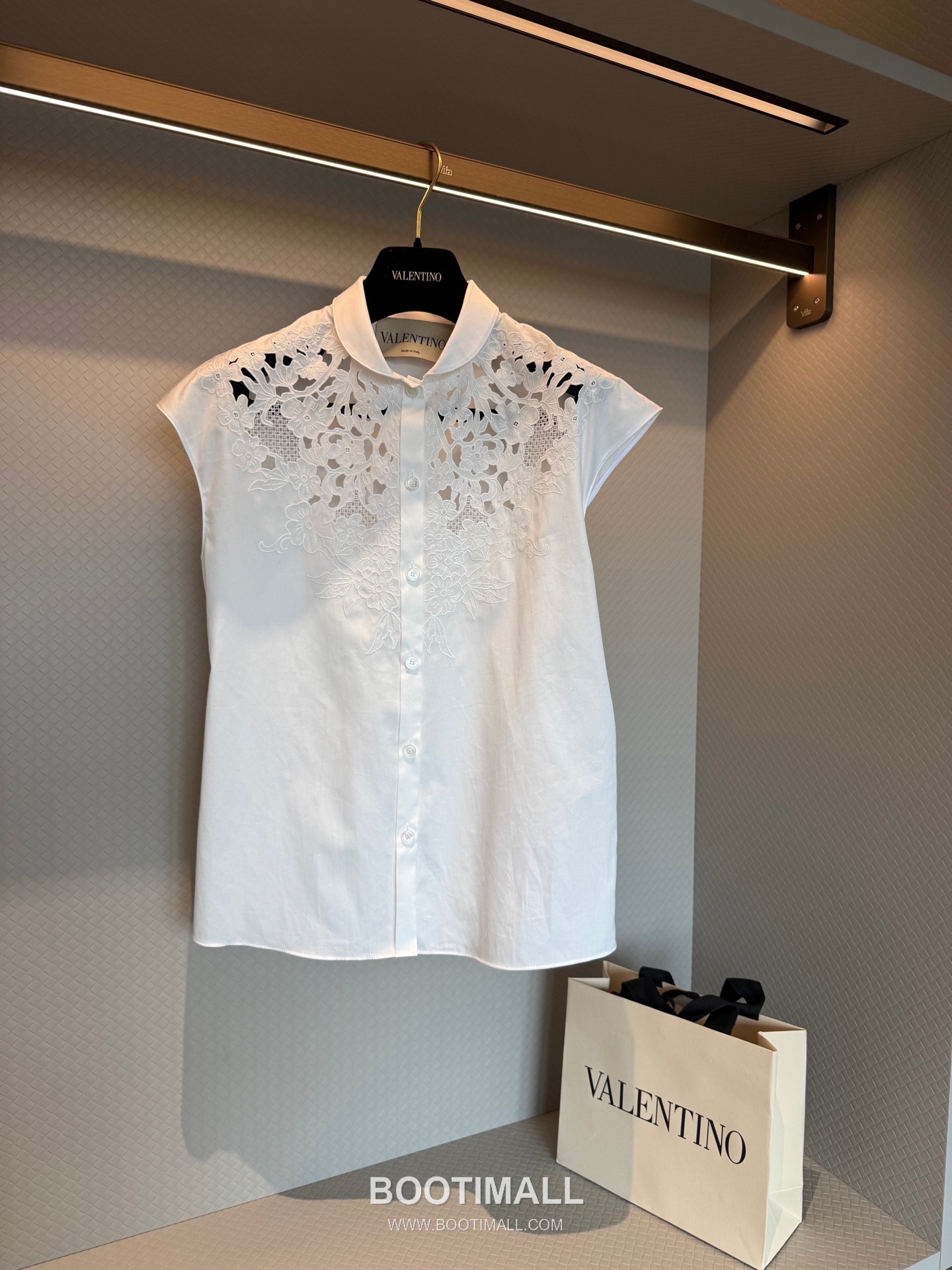 Valentino 발렌티노 Valen Lace Shirt Cotton White 발렌 레이스 셔츠 코튼 화이트 3