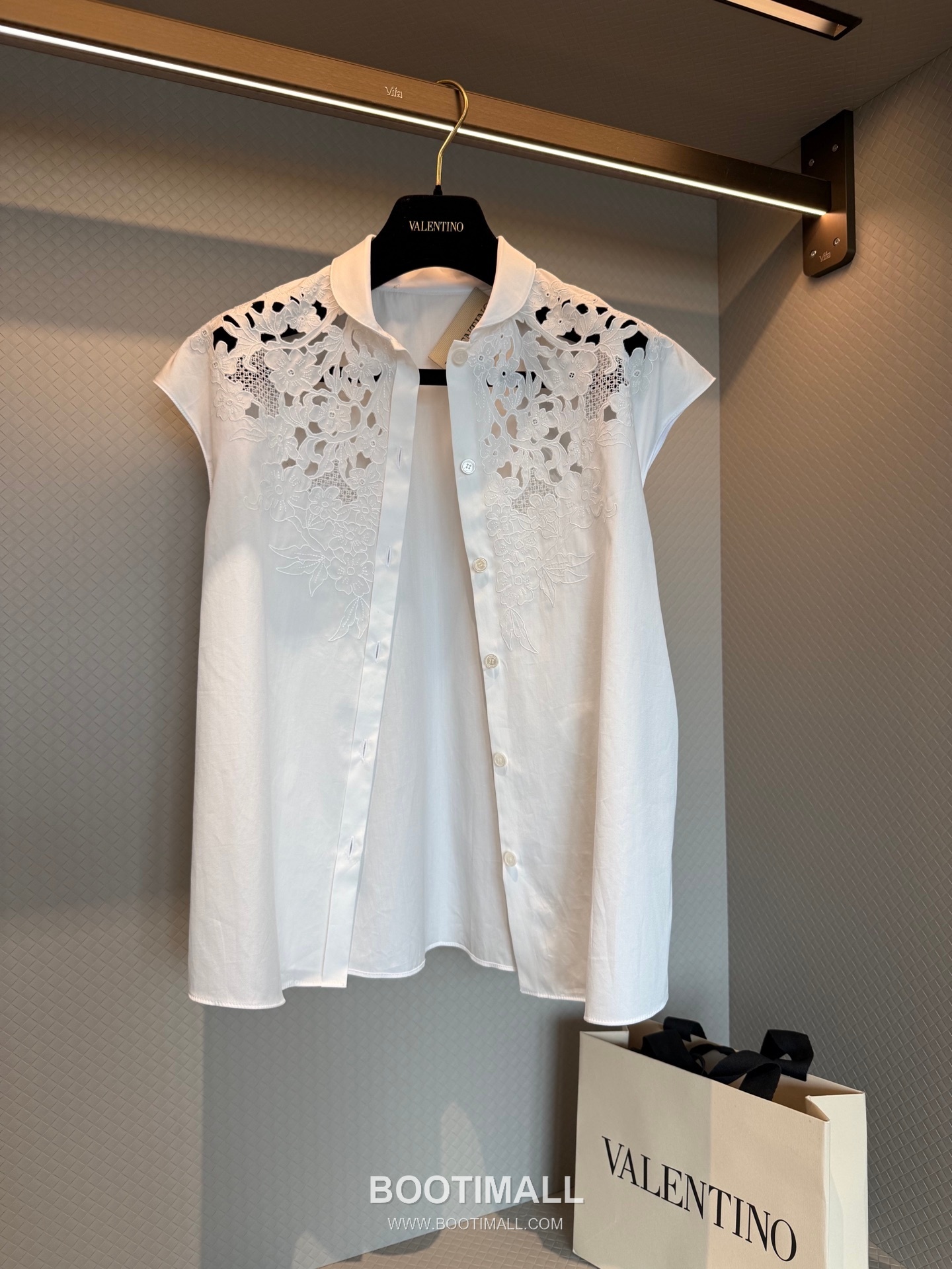 Valentino 발렌티노 Valen Lace Shirt Cotton White 발렌 레이스 셔츠 코튼 화이트 4