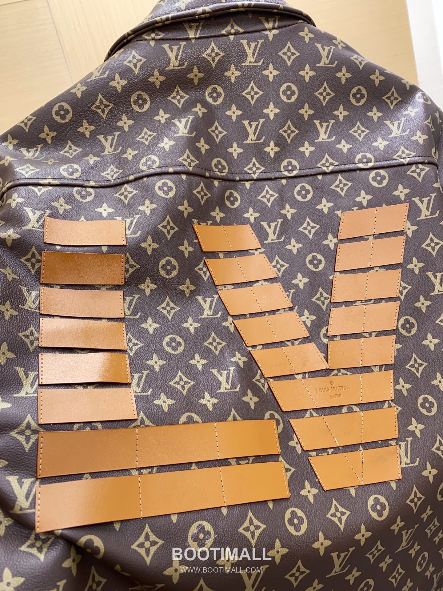 Louis Vuitton Nigo Monogram Leather Cowhide Leather Brown Jacket 루이비통 니고 모노그램 레더 소가죽 브라운 자켓 17