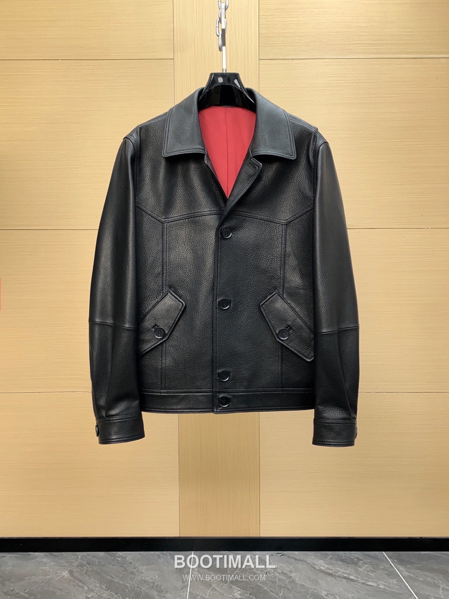 Brunello Cucinelli Grain Lambskin Flight Grain Lambskin Leather Black Jacket 브루넬로 쿠치넬리 그레인 램스킨 플라이트 그레인 램스킨 가죽 블랙 재킷 67cm 5