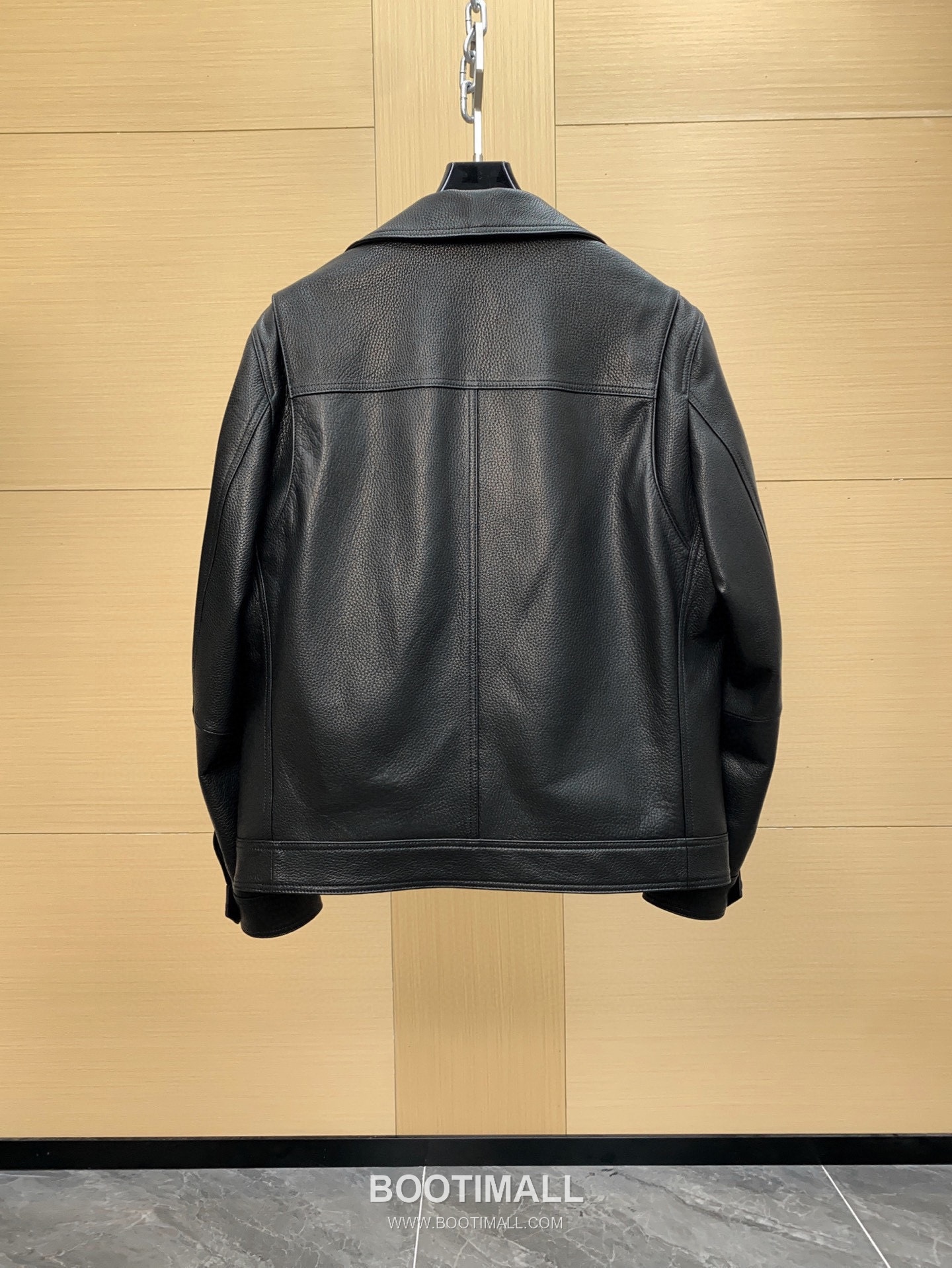 Brunello Cucinelli Grain Lambskin Flight Grain Lambskin Leather Black Jacket 브루넬로 쿠치넬리 그레인 램스킨 플라이트 그레인 램스킨 가죽 블랙 재킷 67cm 6