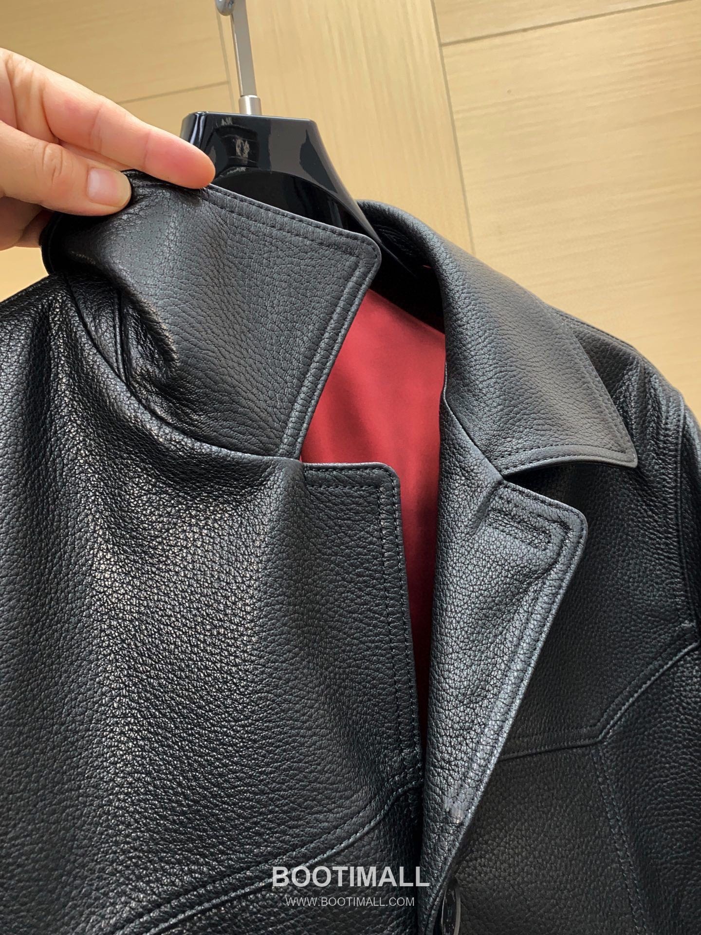 Brunello Cucinelli Grain Lambskin Flight Grain Lambskin Leather Black Jacket 브루넬로 쿠치넬리 그레인 램스킨 플라이트 그레인 램스킨 가죽 블랙 재킷 67cm 8