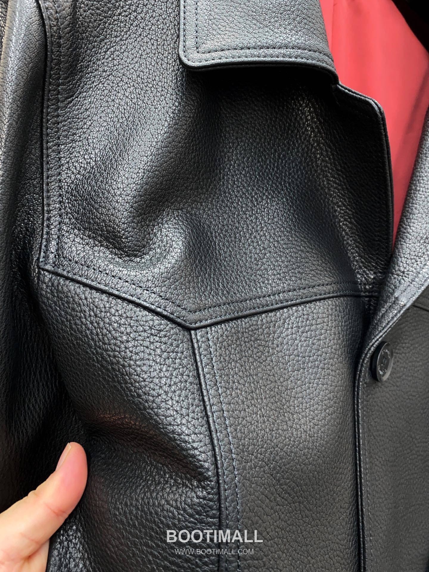 Brunello Cucinelli Grain Lambskin Flight Grain Lambskin Leather Black Jacket 브루넬로 쿠치넬리 그레인 램스킨 플라이트 그레인 램스킨 가죽 블랙 재킷 67cm 9