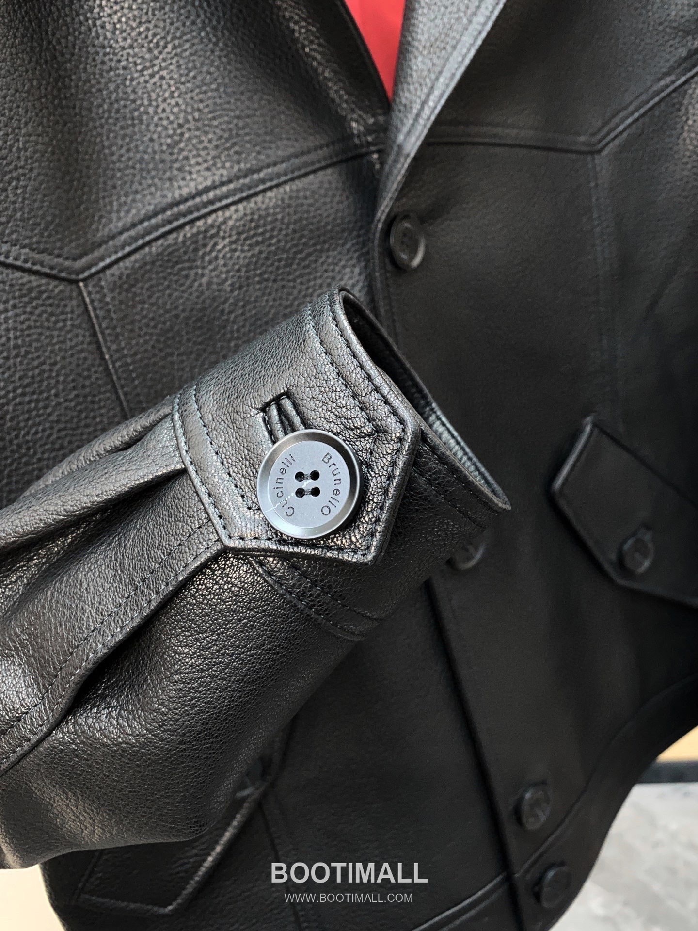 Brunello Cucinelli Grain Lambskin Flight Grain Lambskin Leather Black Jacket 브루넬로 쿠치넬리 그레인 램스킨 플라이트 그레인 램스킨 가죽 블랙 재킷 67cm 11