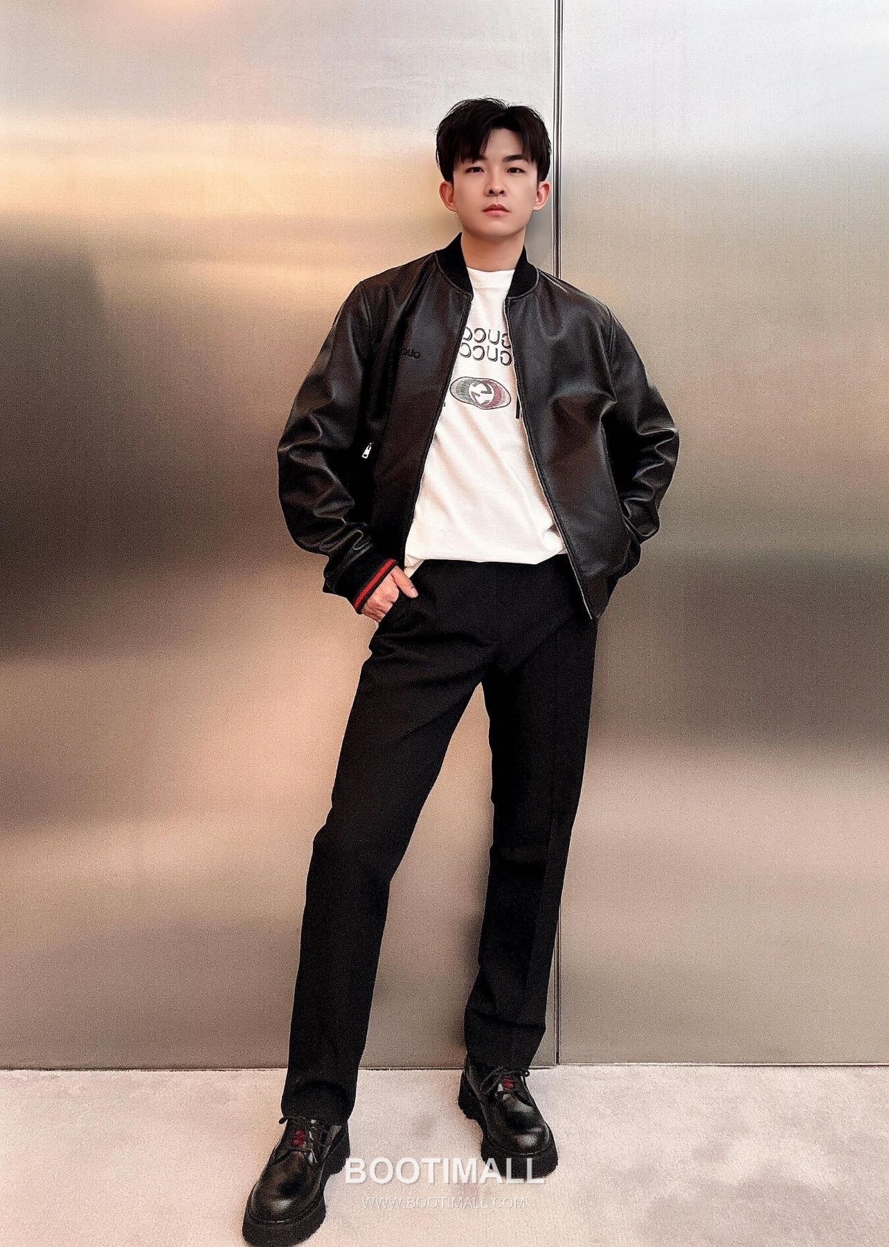 Gucci GG Lambskin Bomber Lambskin Black Down Jacket 구찌 GG 램스킨 봄버 램스킨 블랙 다운 재킷 3