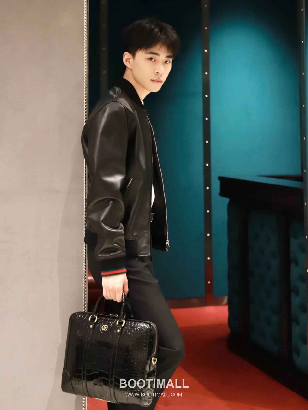 Gucci GG Lambskin Bomber Lambskin Black Down Jacket 구찌 GG 램스킨 봄버 램스킨 블랙 다운 재킷 6