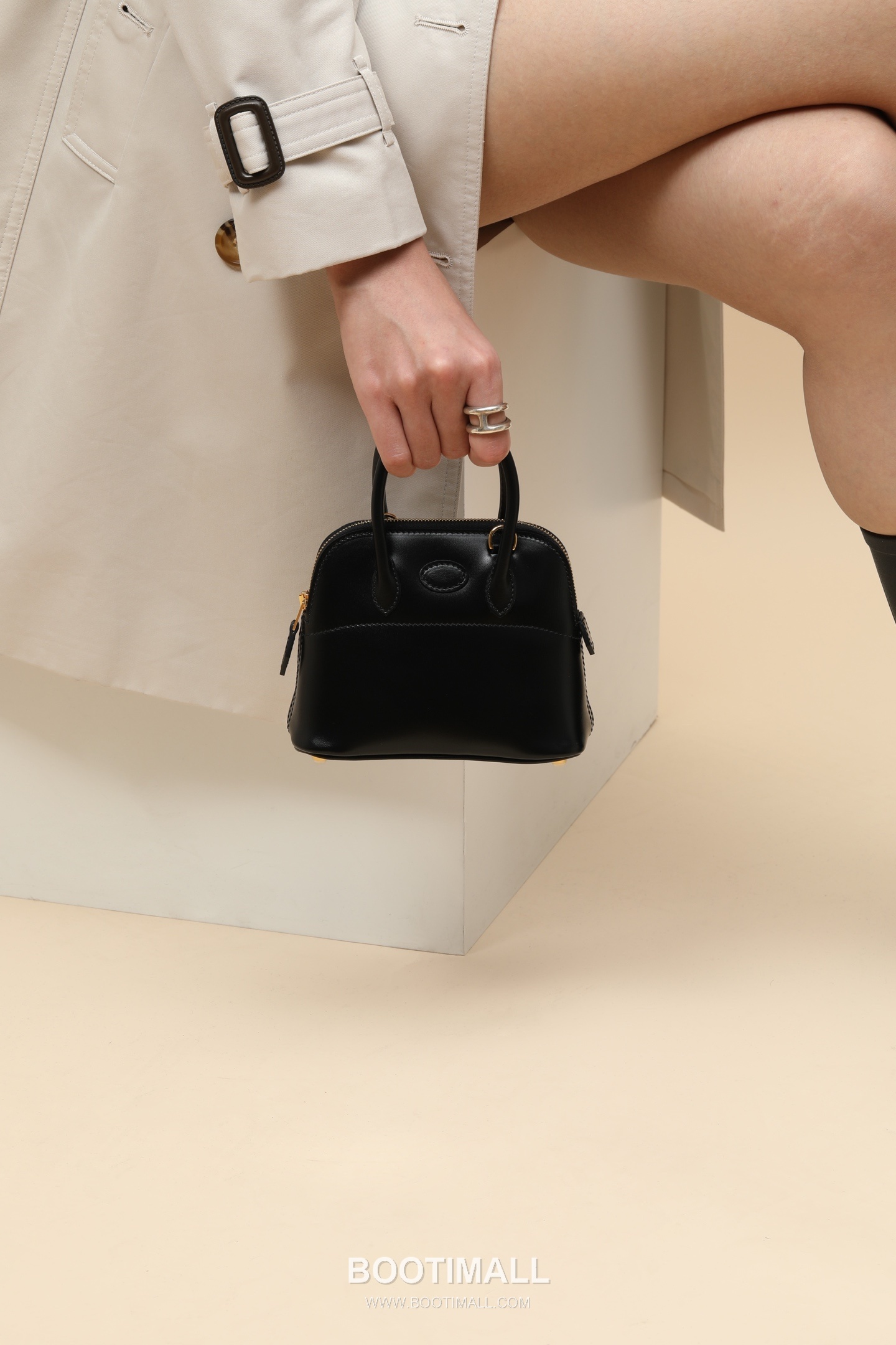 Hermes BO15 Box Crossbody Box Calf Leather Black Crossbody Bag 에르메스 BO15 박스 크로스바디 박스 카프스킨 블랙 크로스백 15cm 8