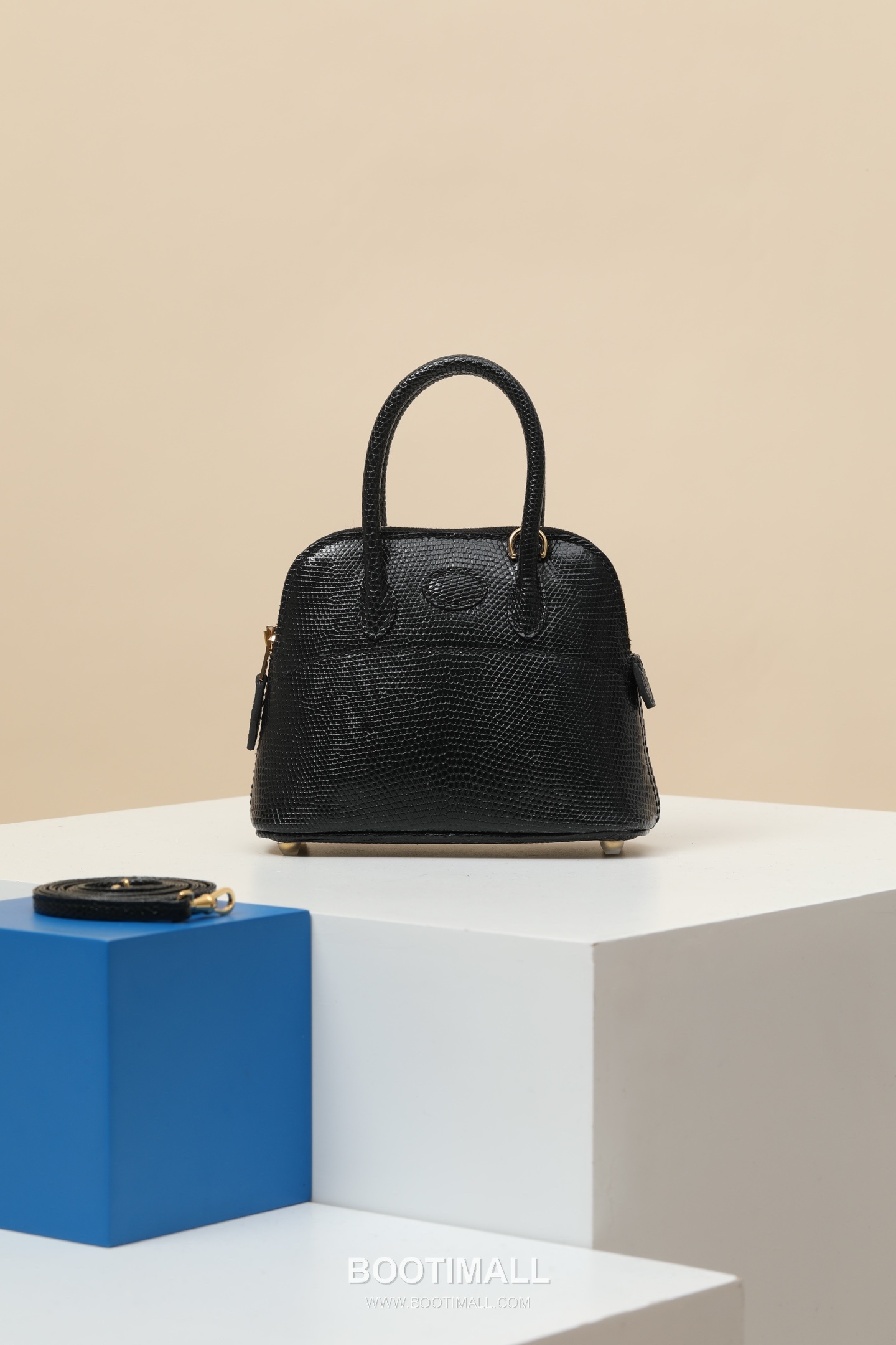 Hermes BO15 Lizard Mini Lizard Leather Black Crossbody Bag 에르메스 BO15 리자드 미니 리자드 가죽 블랙 크로스백 15cm 1
