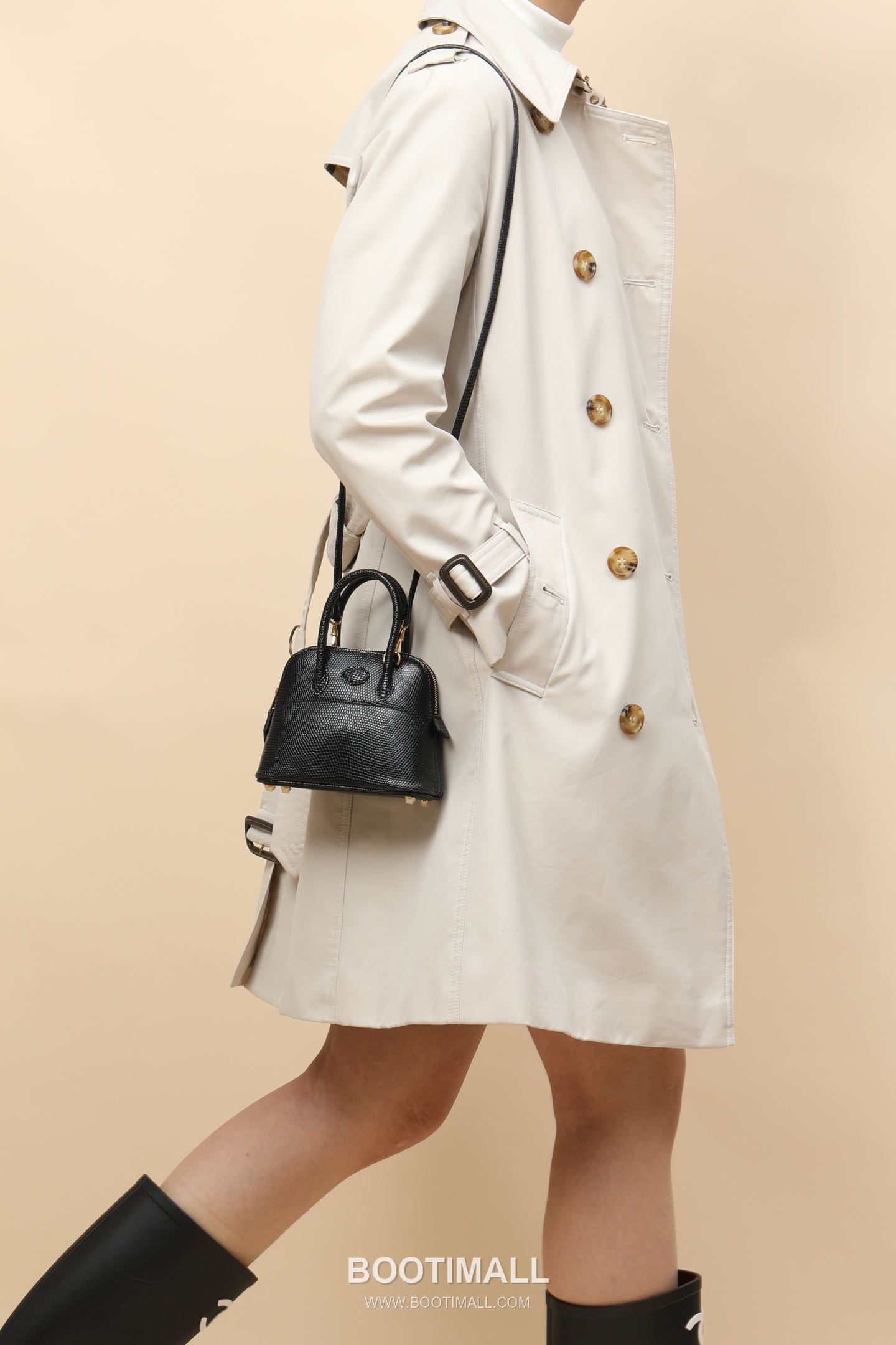 Hermes BO15 Lizard Mini Lizard Leather Black Crossbody Bag 에르메스 BO15 리자드 미니 리자드 가죽 블랙 크로스백 15cm 9