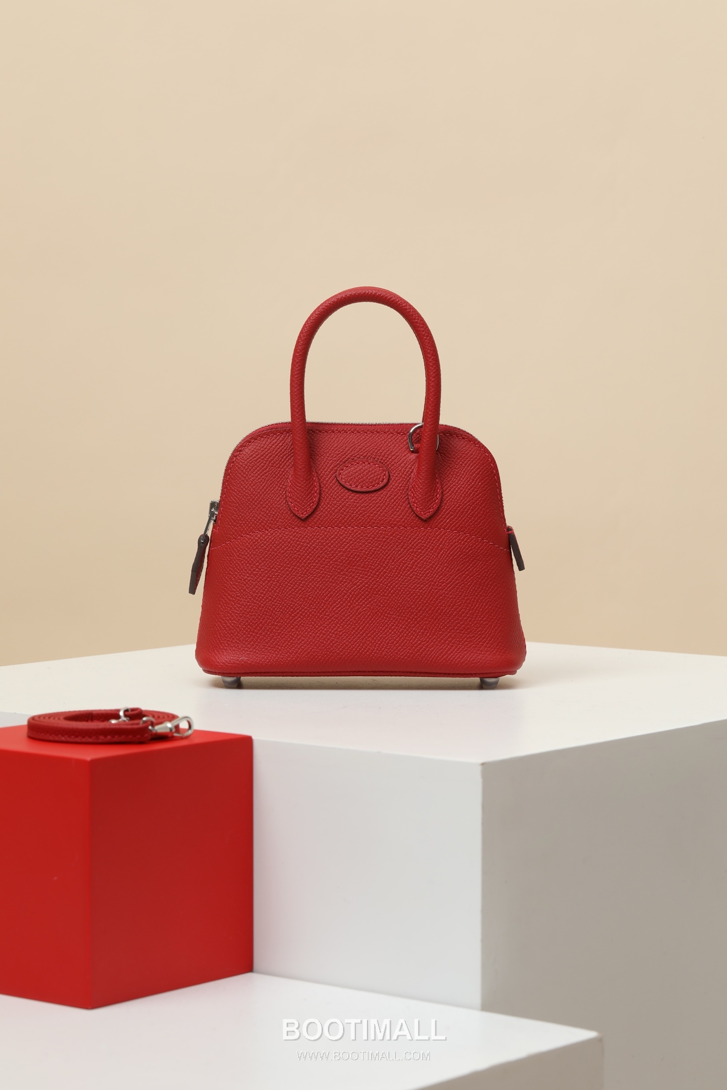 Hermes BO15 Epsom Crossbody Epsom Leather Red Crossbody Bag 에르메스 BO15 엡솜 크로스백 엡솜 레더 레드 15cm 1