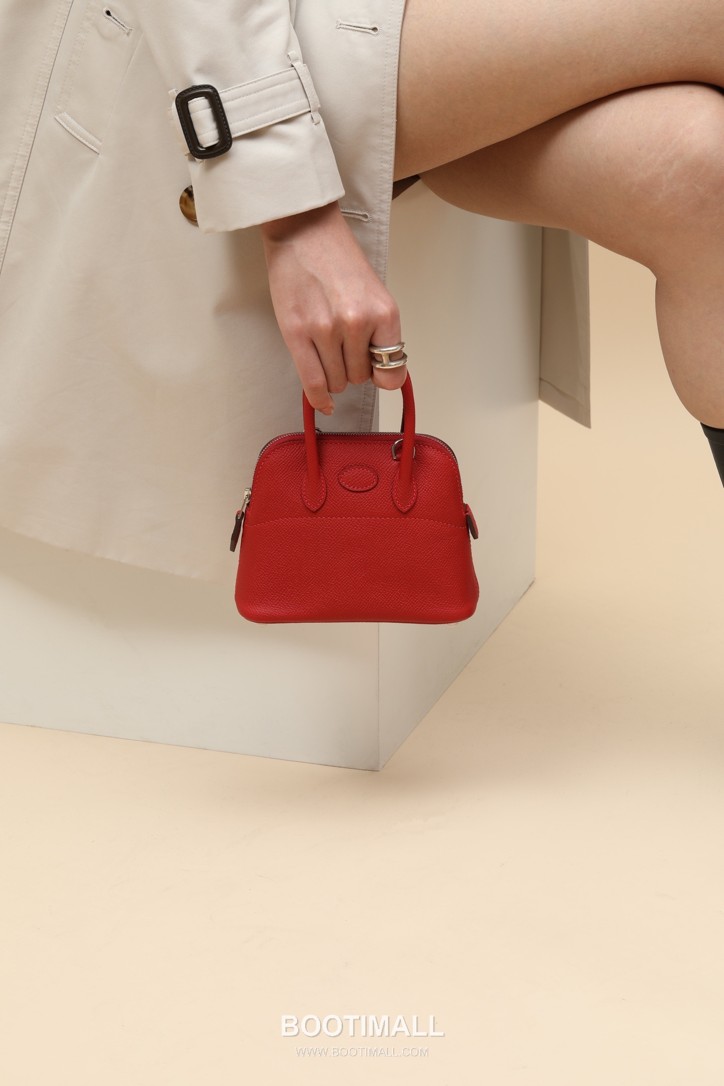 Hermes BO15 Epsom Crossbody Epsom Leather Red Crossbody Bag 에르메스 BO15 엡솜 크로스백 엡솜 레더 레드 15cm 8