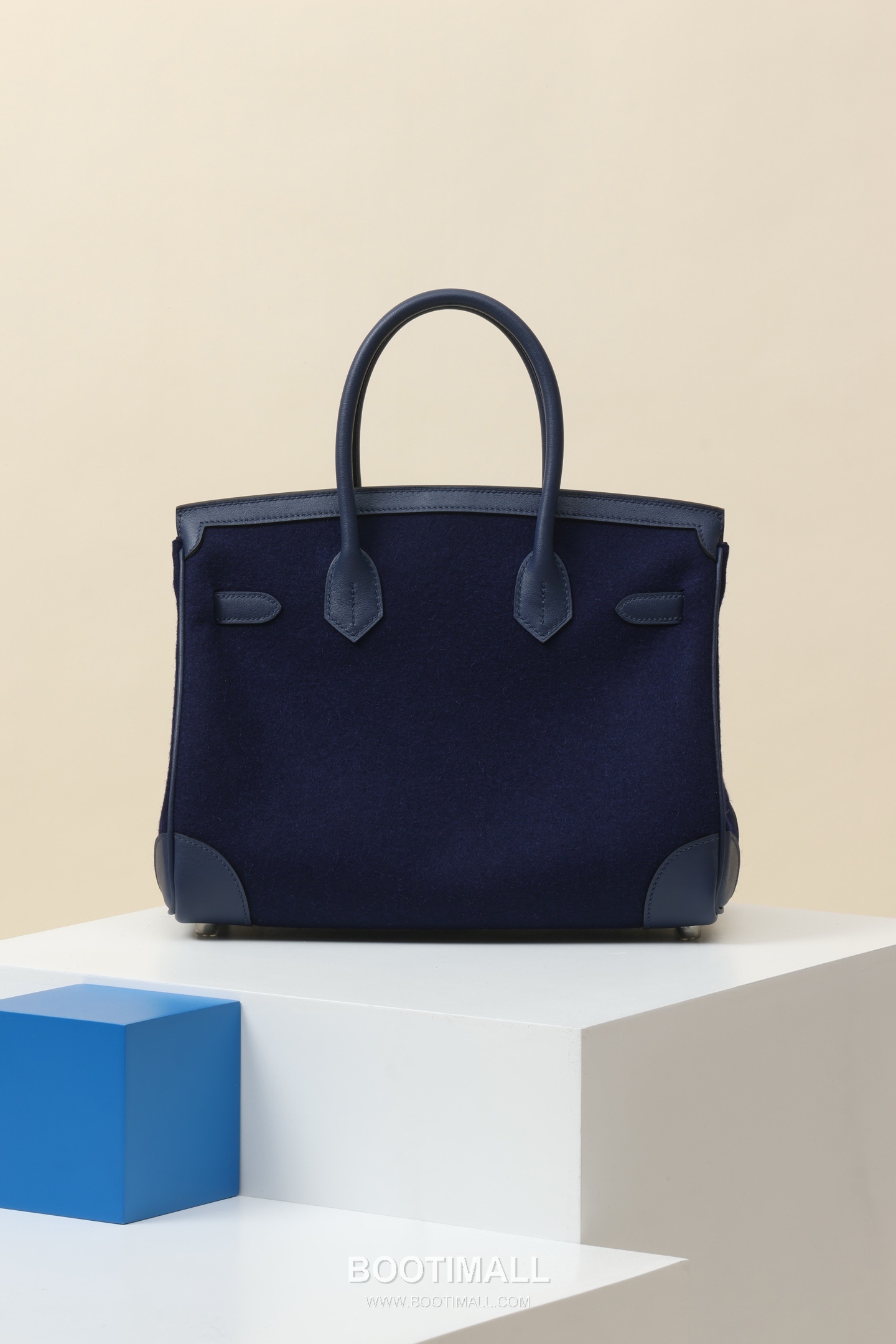 Hermes Birkin 30 Swift Felt Swift Calfskin and Felt Blue Top Handle Bag 에르메스 버킨 30 스위프트 펠트 스위프트 송아지가죽과 펠트 블루 탑핸들백 30cm 3