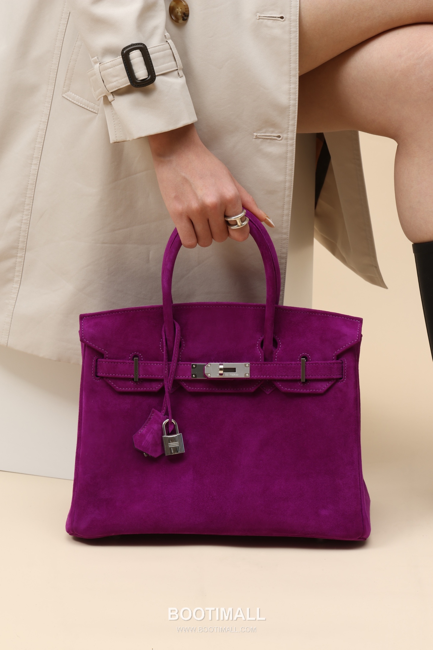 Hermes BK30 Suede Top Handle Suede Leather Purple Top Handle Bag BK30 에르메스 스웨이드 탑핸들 스웨이드 레더 퍼플 탑핸들백 30cm 8