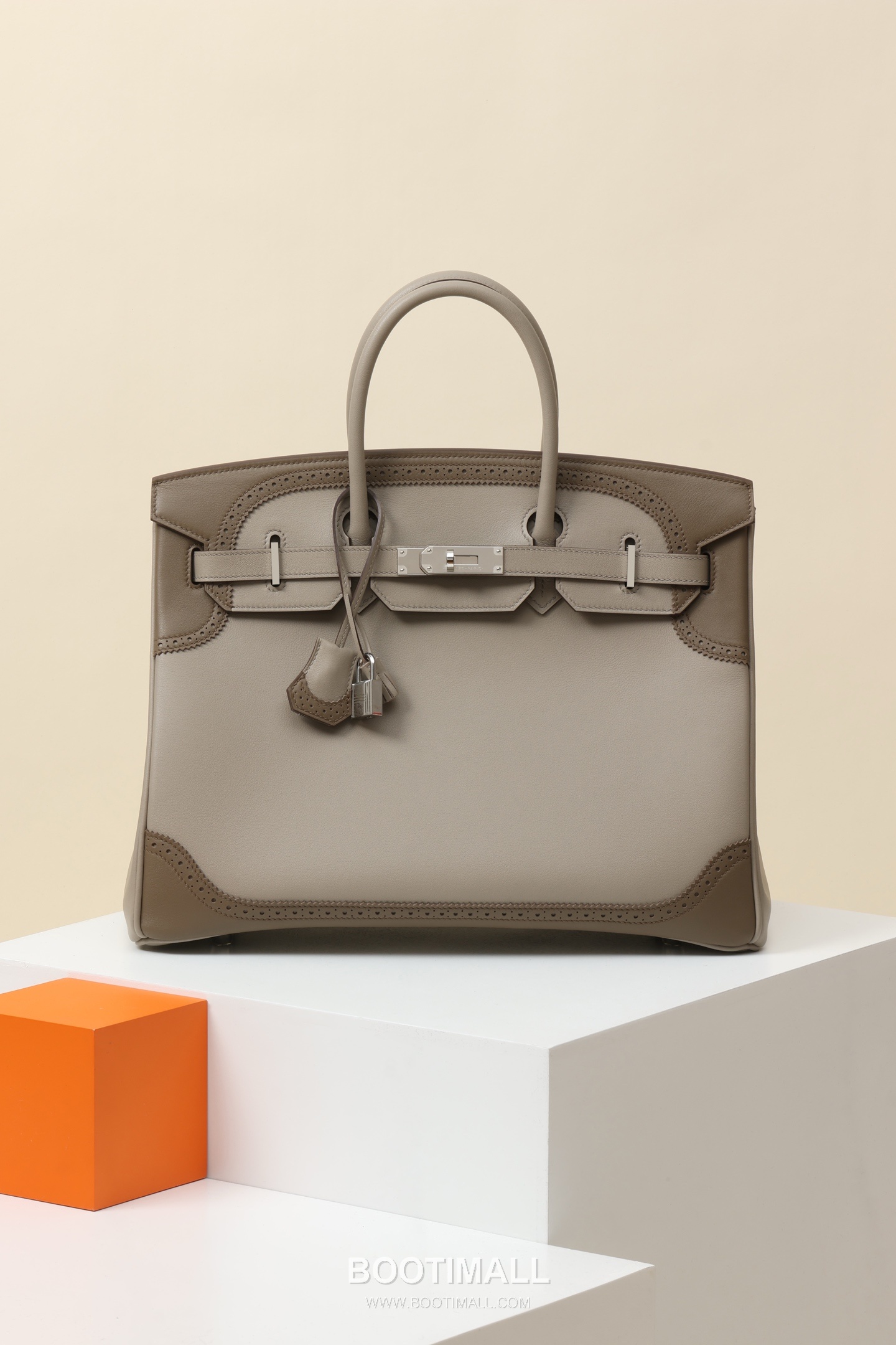 Hermes Birkin 35 Lace Swift Swift Leather Etoupe Top Handle Bag 에르메스 버킨 35 레이스 스위프트 스위프트 레더 에토프 토트백 35cm 1