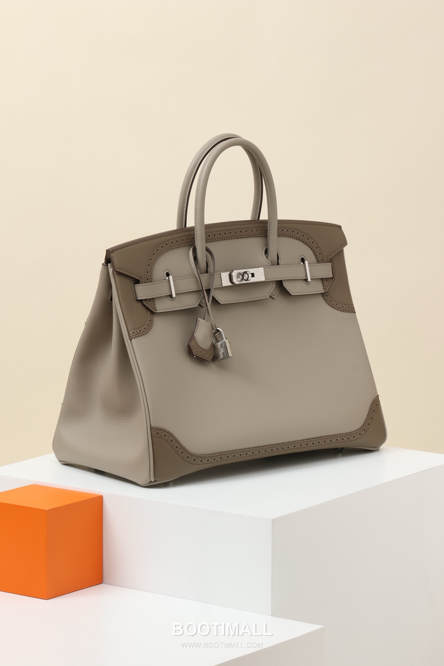 Hermes Birkin 35 Lace Swift Swift Leather Etoupe Top Handle Bag 에르메스 버킨 35 레이스 스위프트 스위프트 레더 에토프 토트백 35cm 2