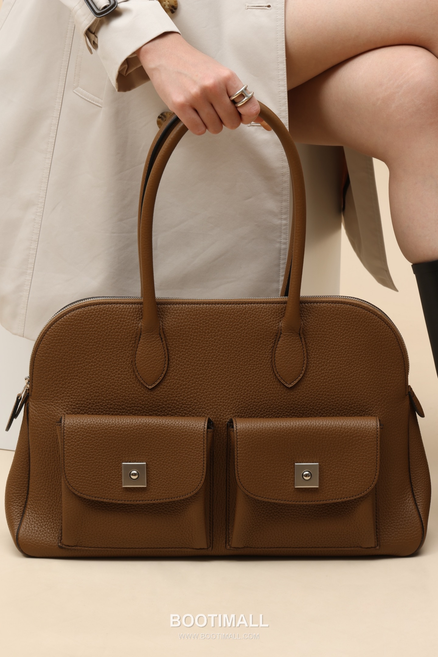 Hermes CA43 Togo Commuter Togo Calfskin Chestnut Tote Bag 에르메스 CA43 토고 커뮤터 토고 송아지가죽 체스트넛 토트백 43cm 8