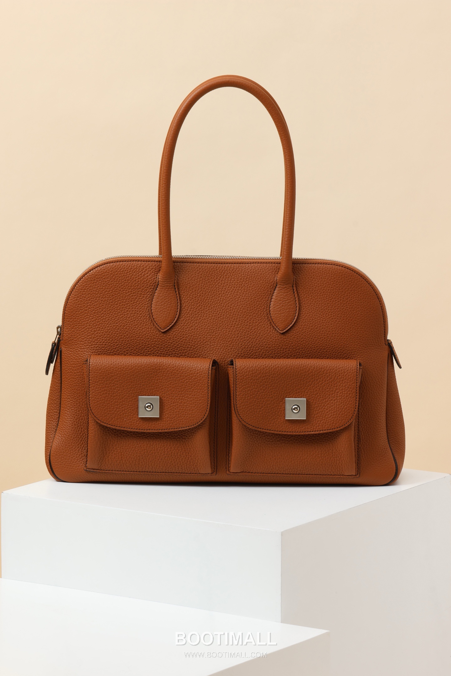 Hermes Caravas Togo Commuter Togo Calfskin Brown Tote Bag 에르메스 카라바스 토고 커뮤터 토고 송아지가죽 브라운 토트백 43cm 1