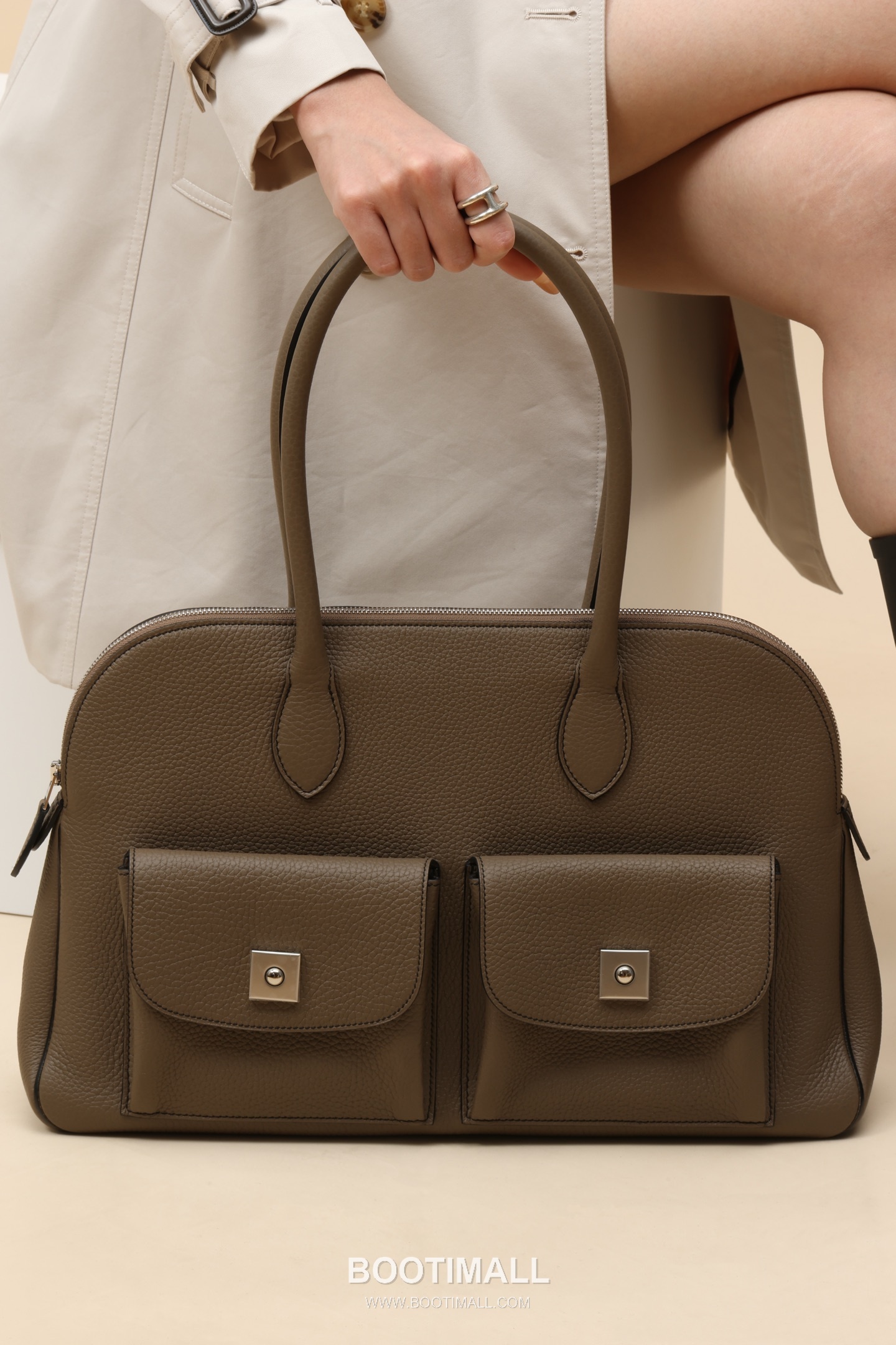 Hermes CA43 Togo Commuter Togo Calfskin Etoupe Tote Bag 에르메스 CA43 토고 커뮤터 토고 송아지가죽 에토프 토트백 43cm 8