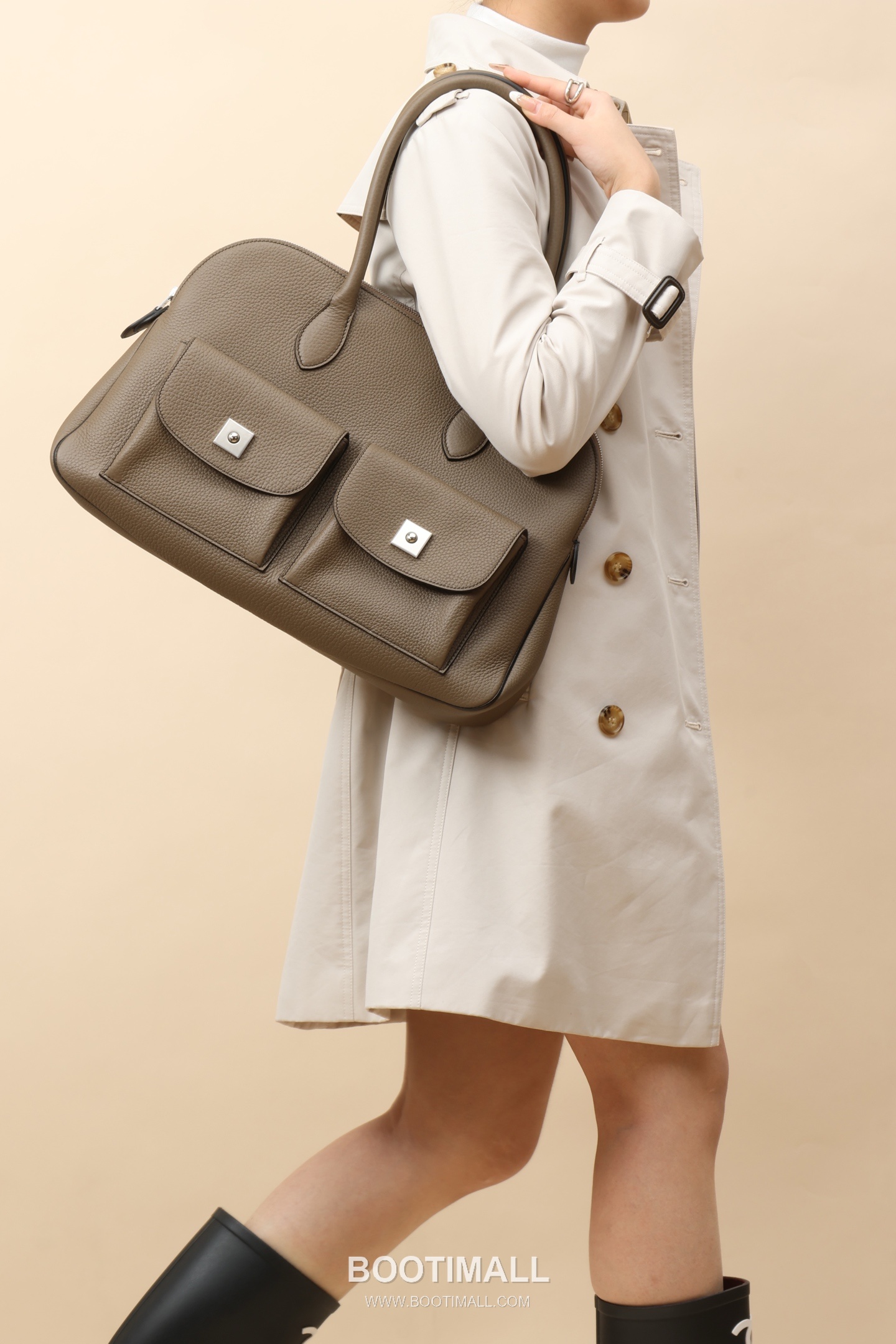 Hermes CA43 Togo Commuter Togo Calfskin Etoupe Tote Bag 에르메스 CA43 토고 커뮤터 토고 송아지가죽 에토프 토트백 43cm 9