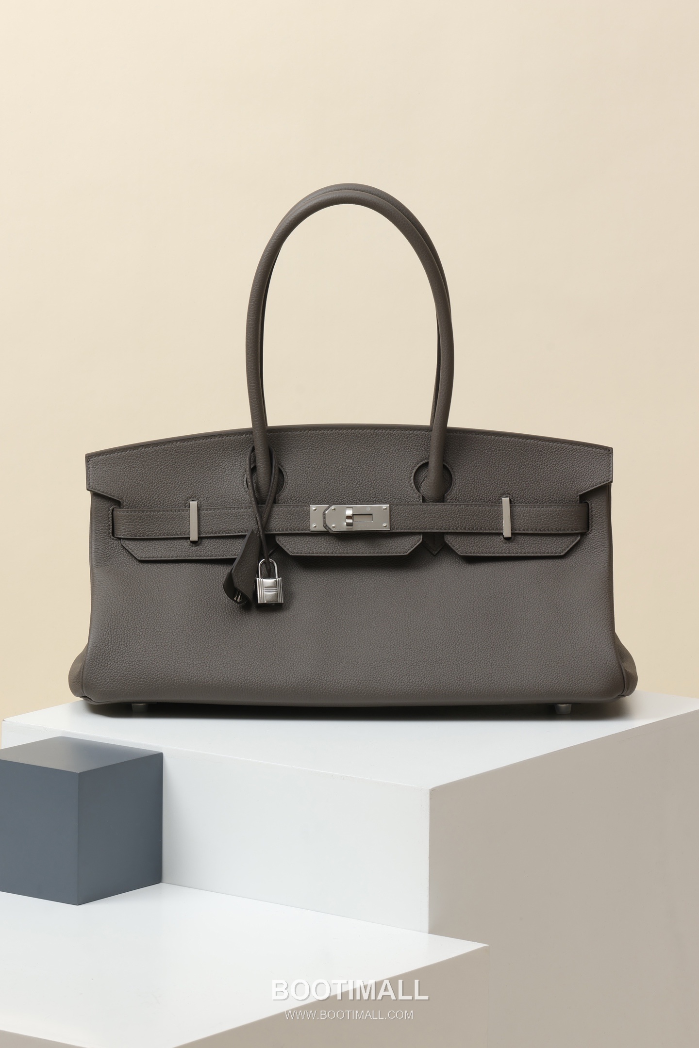 Hermes BKS42 Togo Tote Togo Calfskin Etain Gray Top Handle Bag 에르메스 BKS42 토고 토트 토고 송아지가죽 에탕 그레이 탑핸들백 42cm 1