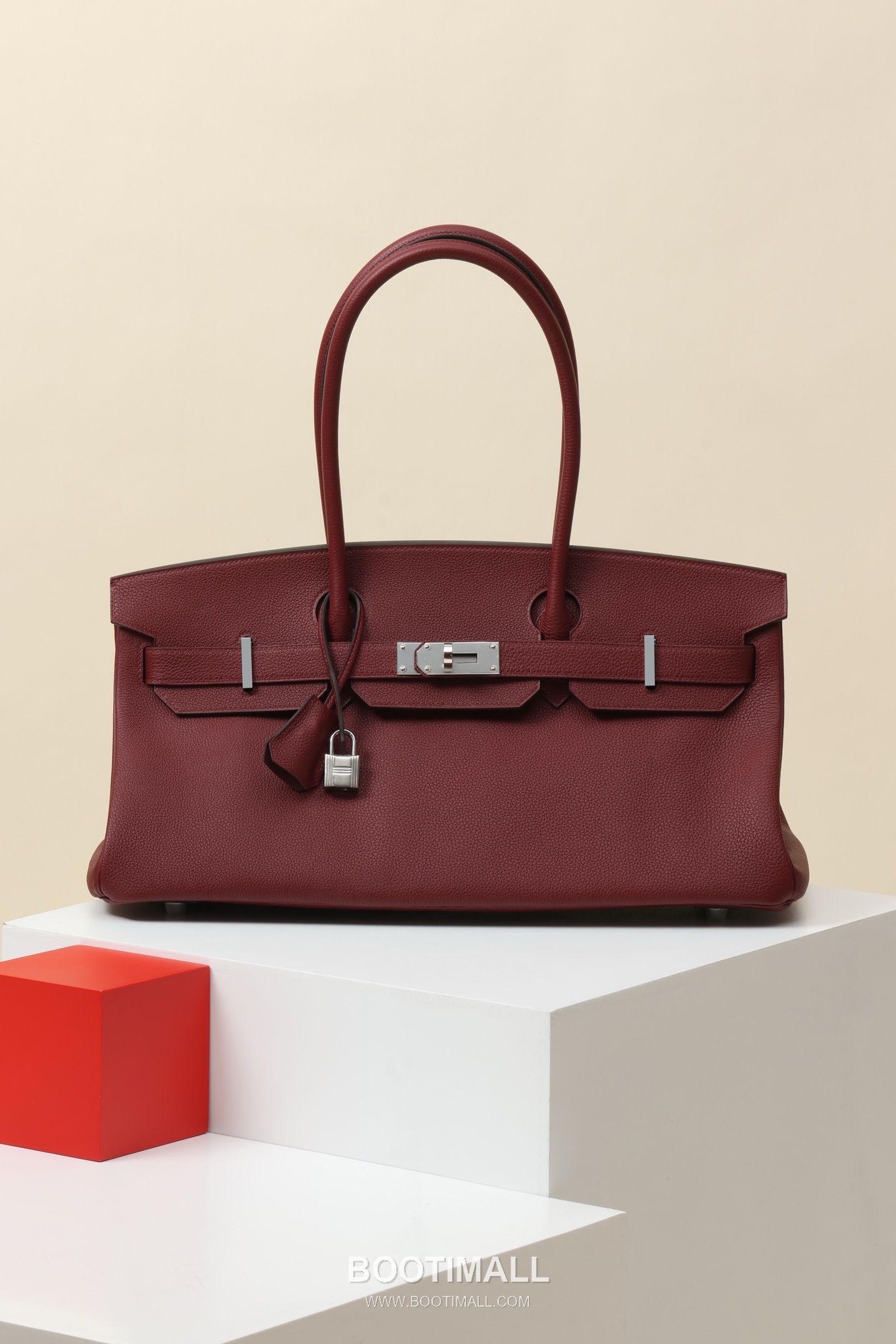 Hermes BKS42 Togo Tote Togo Calfskin Red Tote Bag 에르메스 BKS42 토고 토트 토고 송아지가죽 레드 토트백 42cm 1