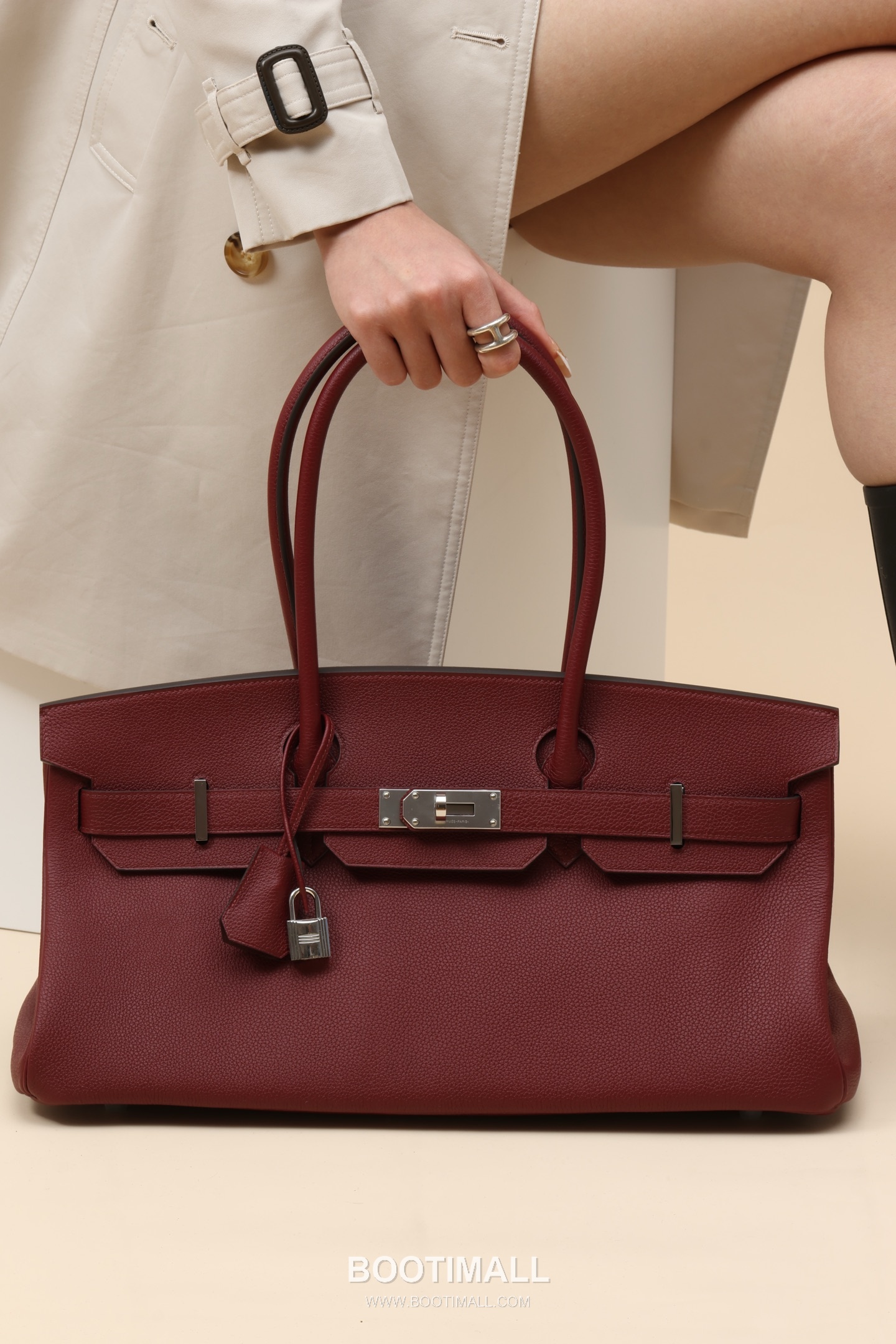 Hermes BKS42 Togo Tote Togo Calfskin Red Tote Bag 에르메스 BKS42 토고 토트 토고 송아지가죽 레드 토트백 42cm 8