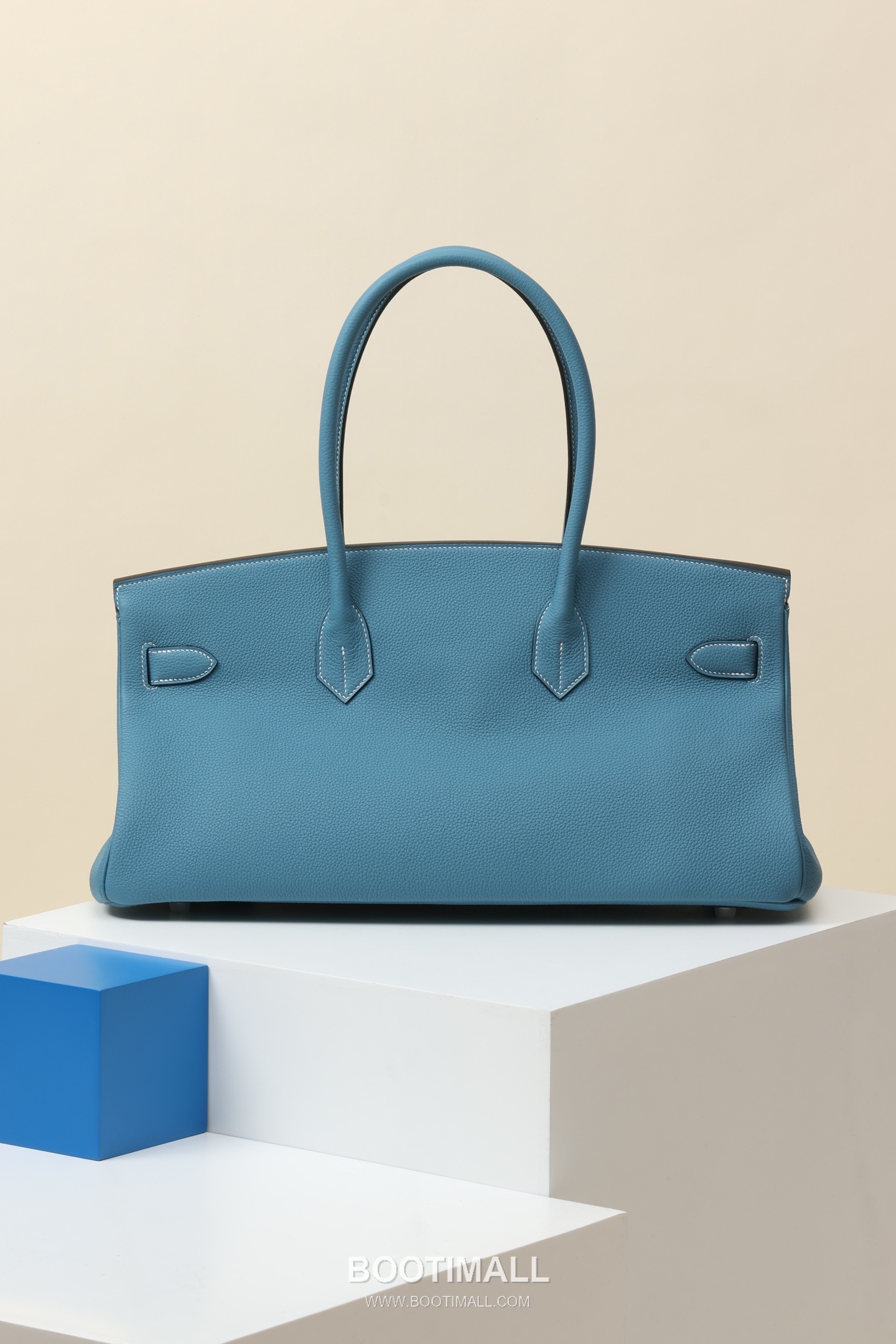Hermes BKS 42 Togo Togo Calfskin Blue Tote Bag 에르메스 BKS 42 토고 토고 송아지가죽 블루 토트백 42cm 3