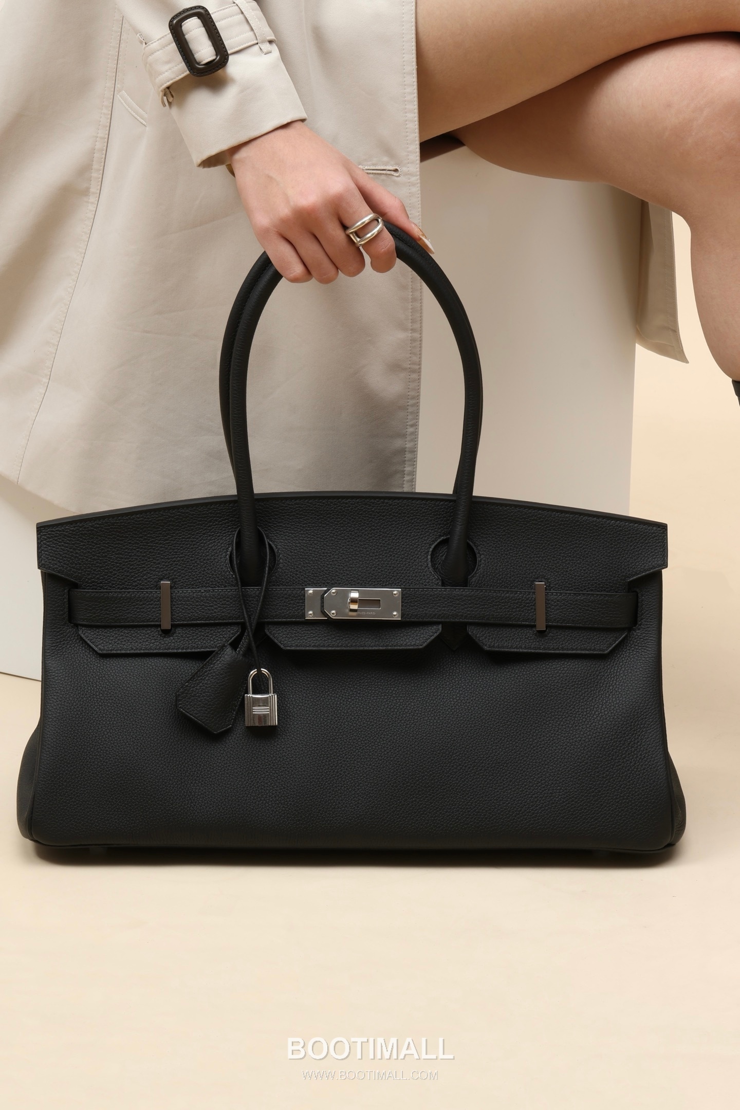 Hermes BKS42 Togo Tote Togo Calfskin Black Handbag 에르메스 BKS42 토고 토트 토고 송아지가죽 블랙 핸드백 42cm 8