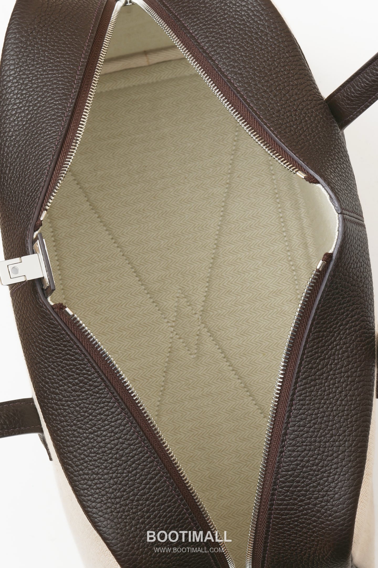 Hermes VR35 TC Canvas Tote TC Cowhide and Canvas Ebony Tote Bag 에르메스 VR35 TC 캔버스 토트 TC 소가죽 캔버스 우드브라운 토트백 35.5cm 7