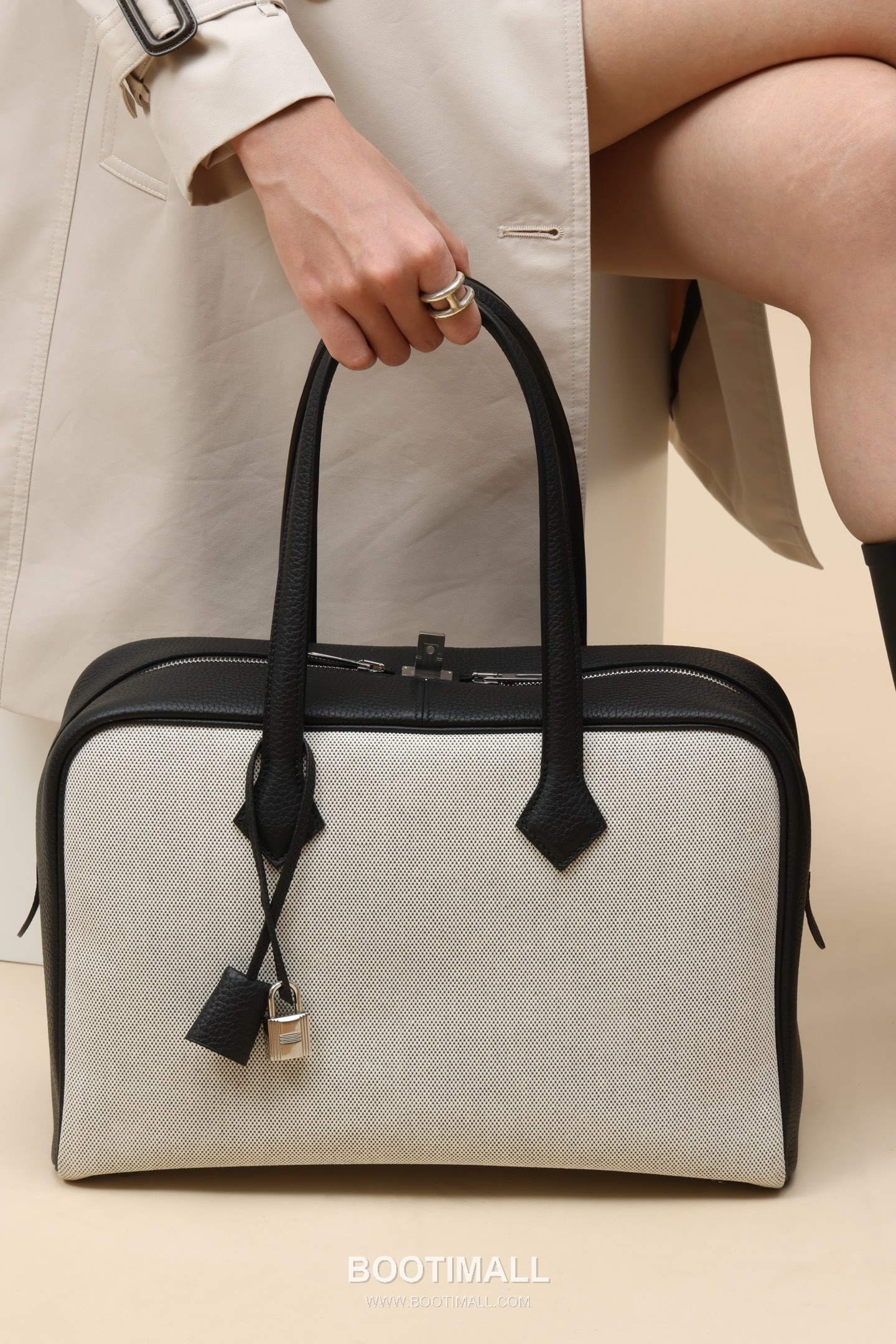 Hermes VR35 TC Canvas Tote TC Cowhide and Canvas Black Tote Bag 에르메스 VR35 TC 캔버스 토트 TC 소가죽 캔버스 블랙 토트백 35.5cm 8