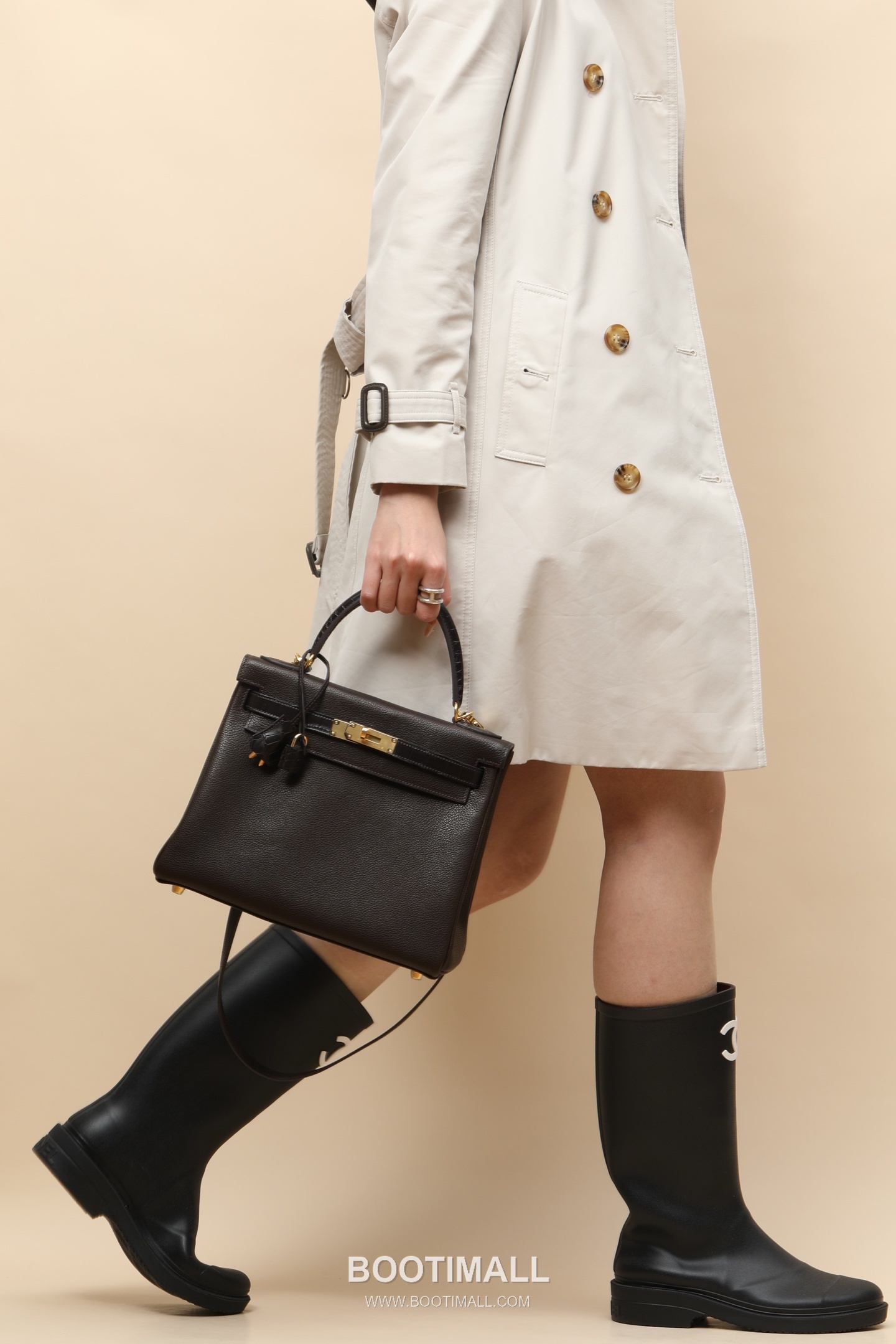 Hermes Kelly 28 Touch Barenia Leather and Matte Alligator Ebony Top Handle Bag 에르메스 켈리 28 터치 바레니아 레더와 매트 악어가죽 우드브라운 탑핸들백 28cm 8