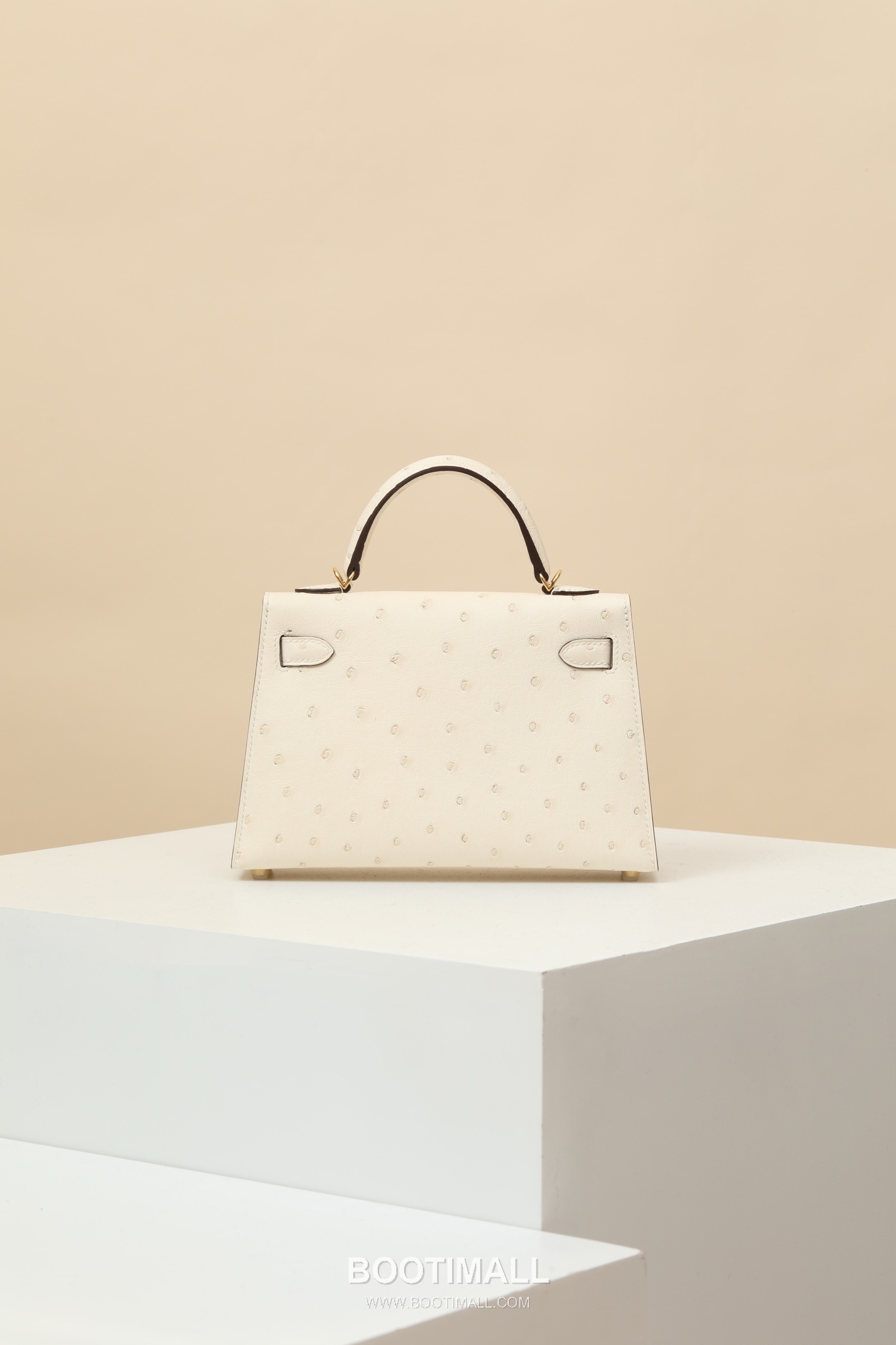 Hermes Mini Kelly 19 Ostrich Ostrich Leather Cream Top Handle Bag 에르메스 미니 켈리 19 타조 타조가죽 크림 탑핸들백 19cm 3