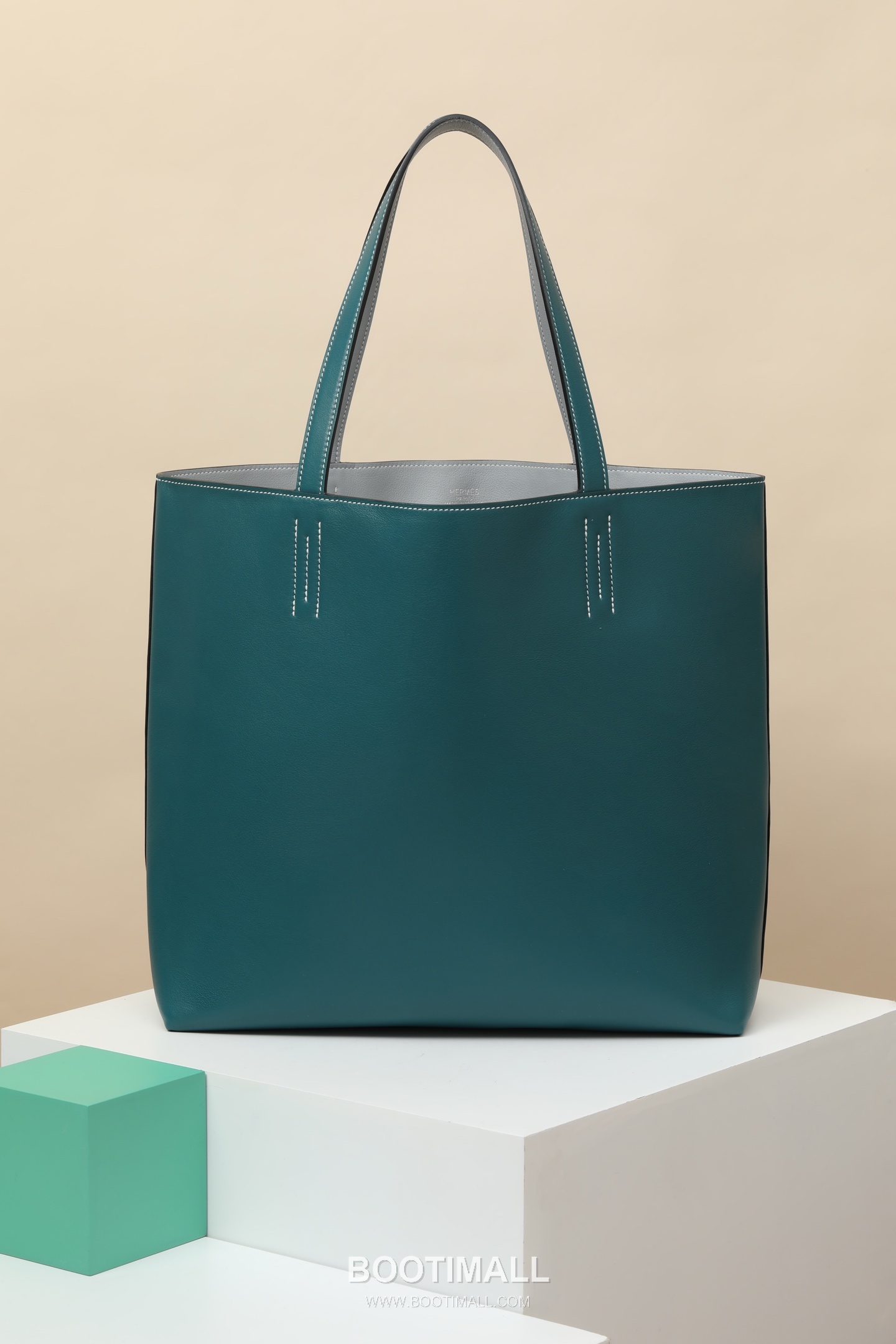 Hermes DS35 Swift Tote Swift Leather Green Shoulder Tote Bag 에르메스 DS35 스위프트 토트 스위프트 레더 그린 숄더 토트백 35cm 1