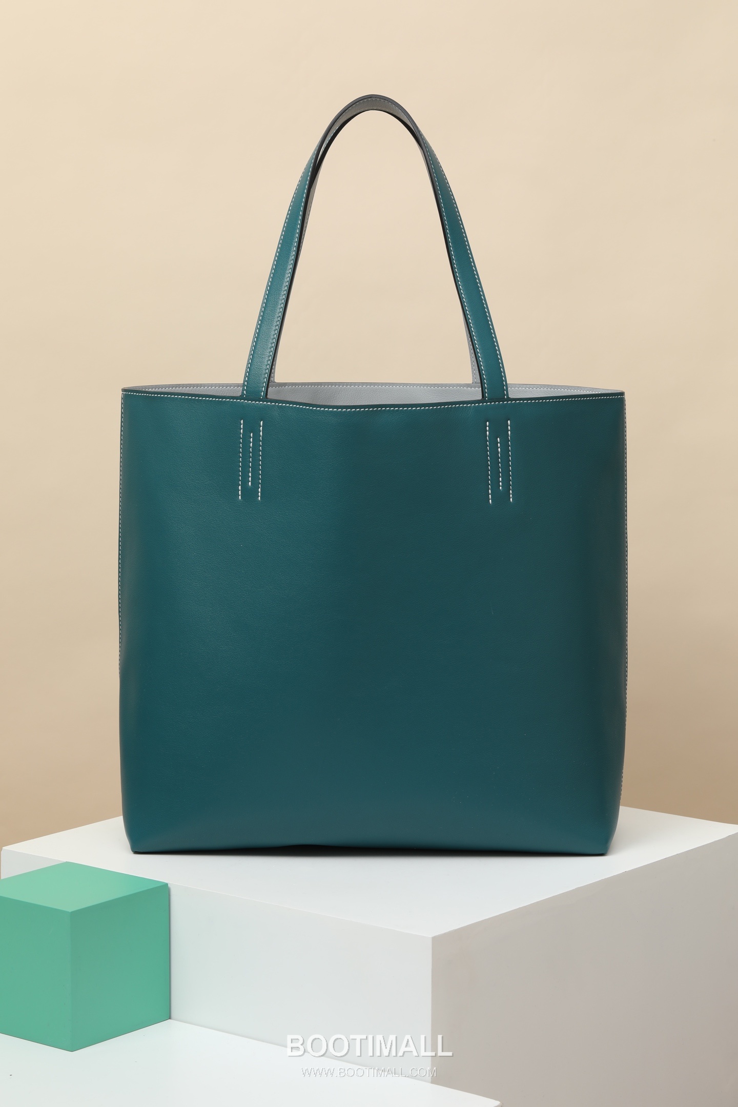 Hermes DS35 Swift Tote Swift Leather Green Shoulder Tote Bag 에르메스 DS35 스위프트 토트 스위프트 레더 그린 숄더 토트백 35cm 3