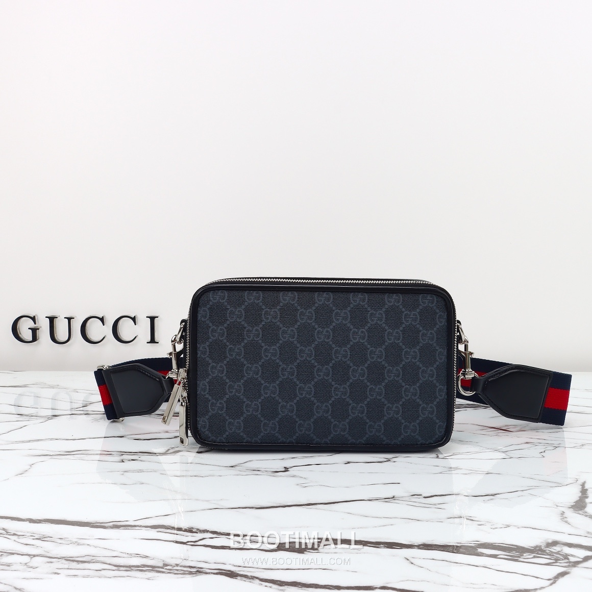 Gucci GG Supreme Camera GG Supreme Canvas Navy Crossbody Bag 구찌 GG 수프림 카메라 GG 수프림 캔버스 네이비 크로스백 22.5cm 5