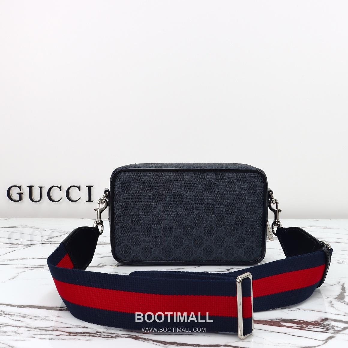 Gucci GG Supreme Camera GG Supreme Canvas Navy Crossbody Bag 구찌 GG 수프림 카메라 GG 수프림 캔버스 네이비 크로스백 22.5cm 7