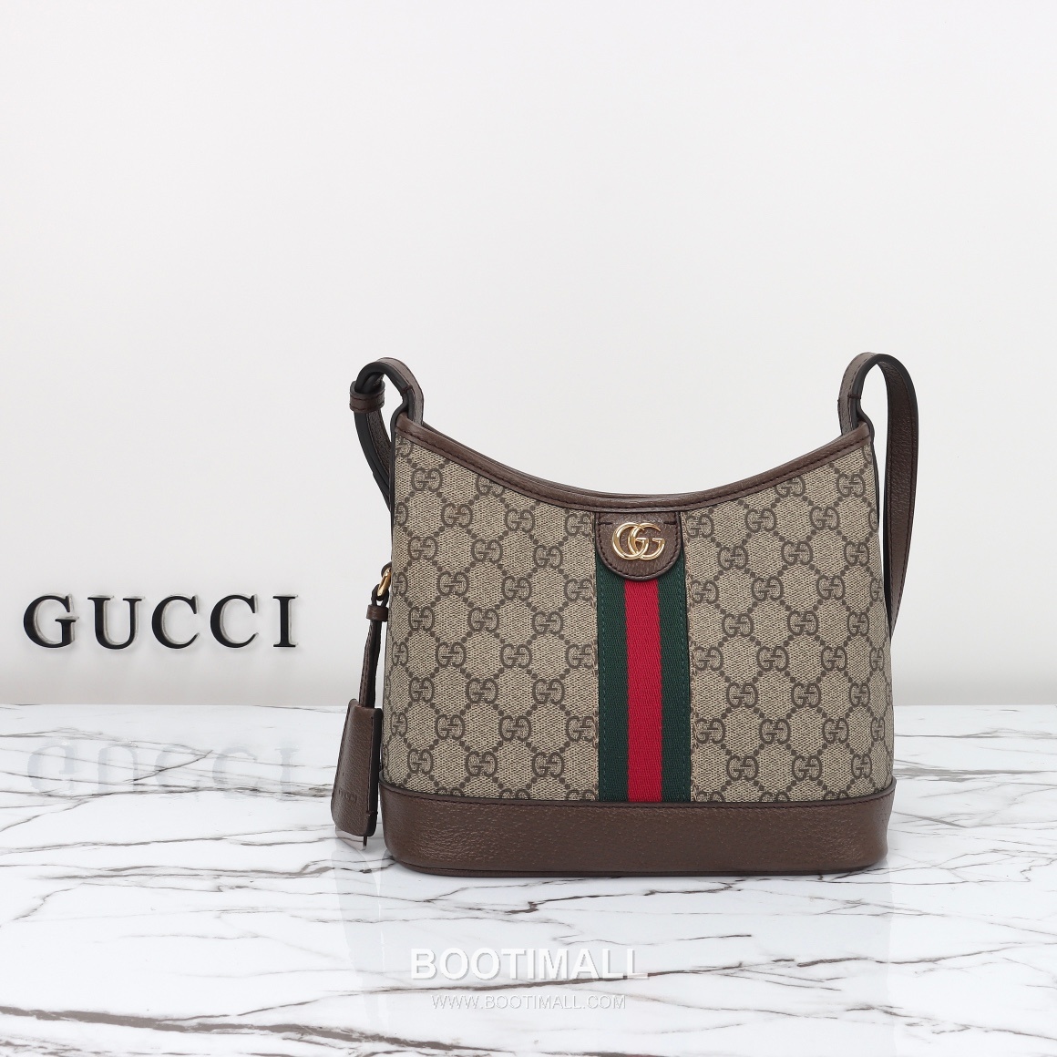 Gucci Mini Canvas Tote Canvas and Calfskin Beige Tote Bag 구찌 미니 캔버스 토트 캔버스와 카프스킨 베이지 토트백 23cm 1