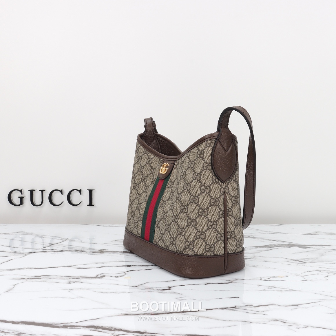 Gucci Mini Canvas Tote Canvas and Calfskin Beige Tote Bag 구찌 미니 캔버스 토트 캔버스와 카프스킨 베이지 토트백 23cm 2